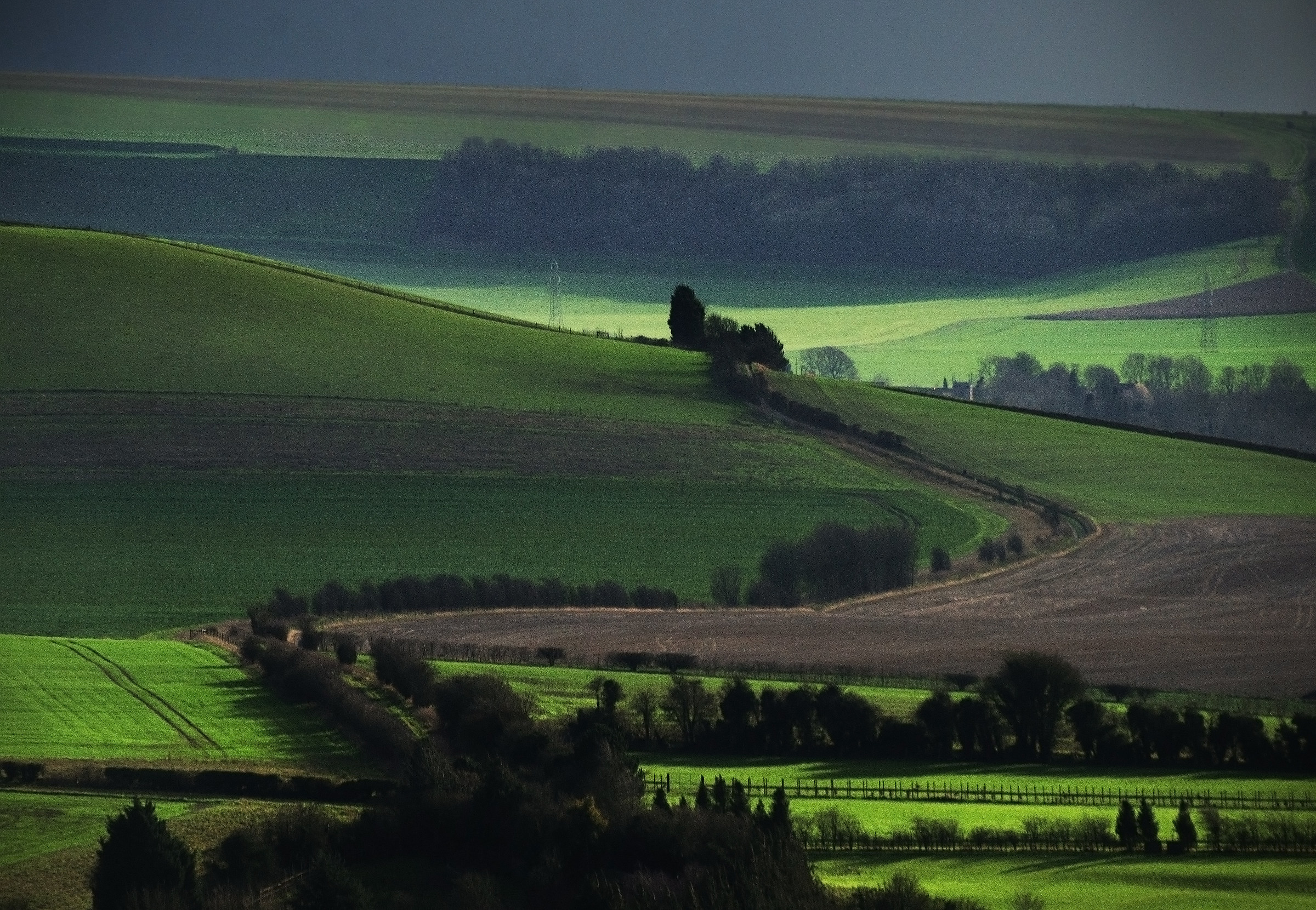 Tempeste oltre Wiltshire ...