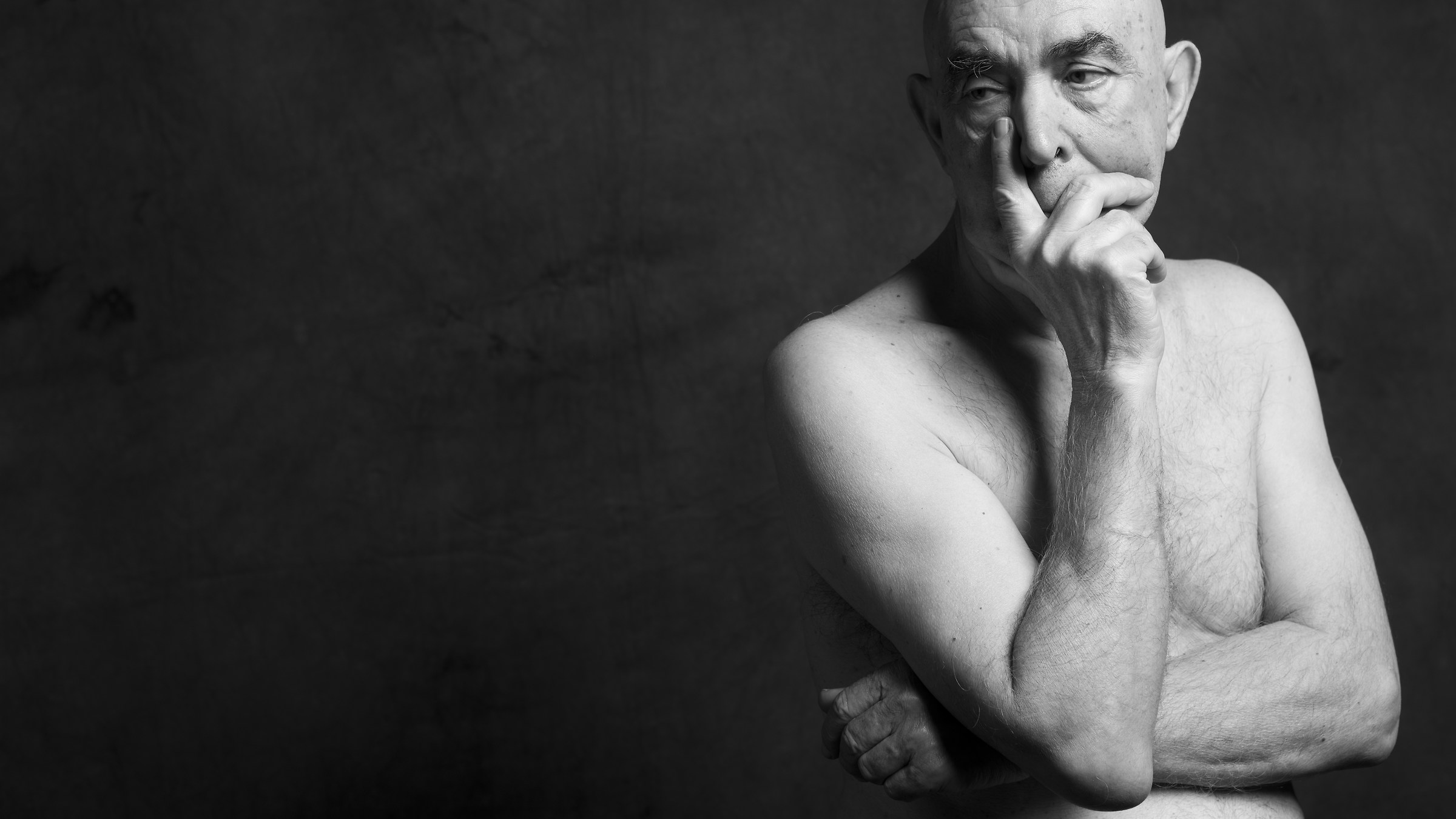 Looking behind him ...