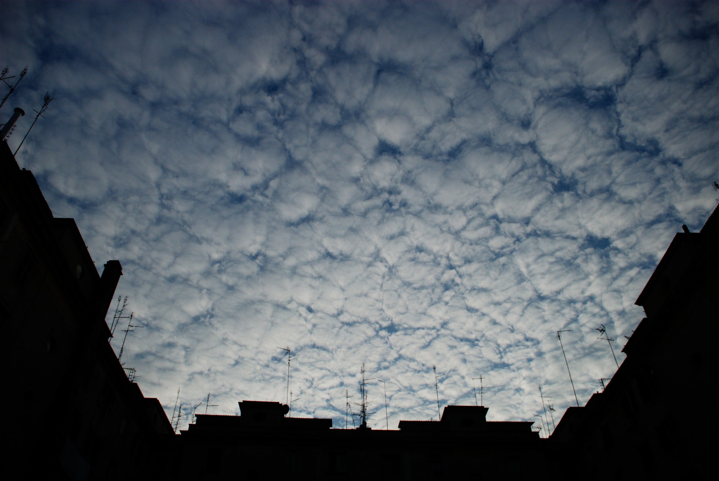 Sky framed by concrete