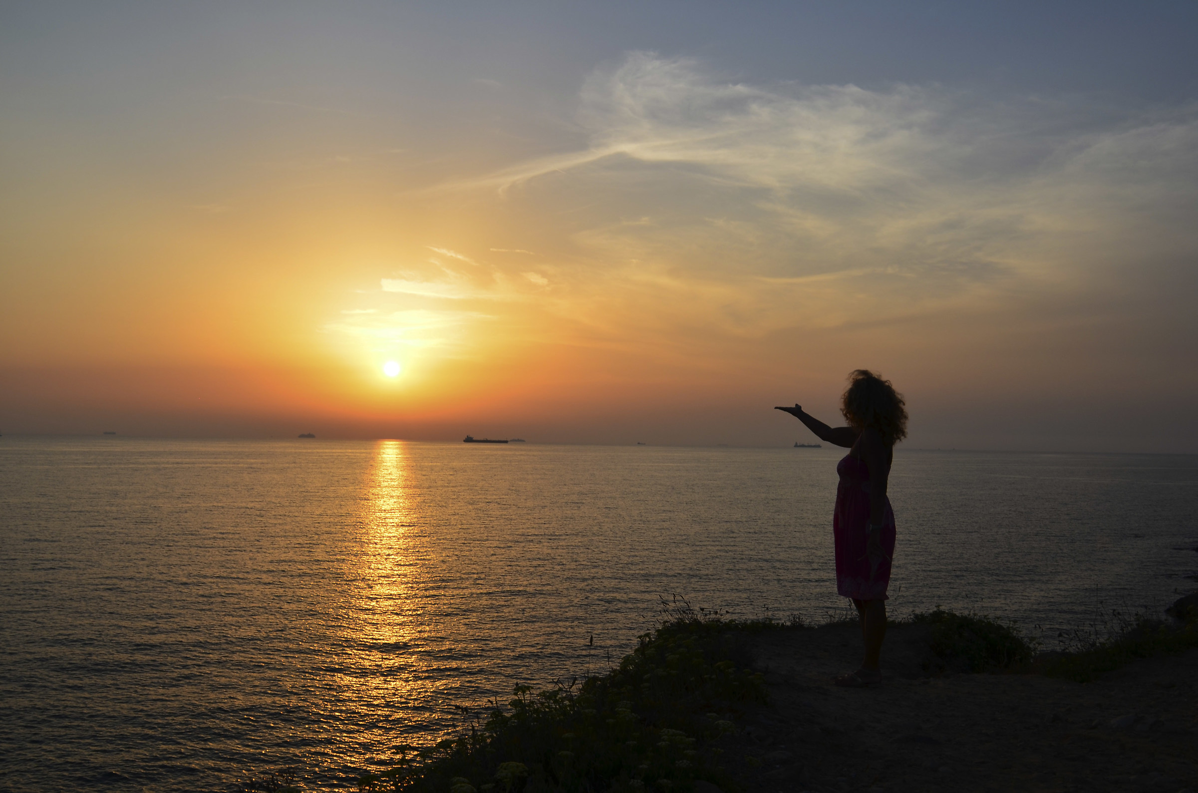 relaxing at sunset ..