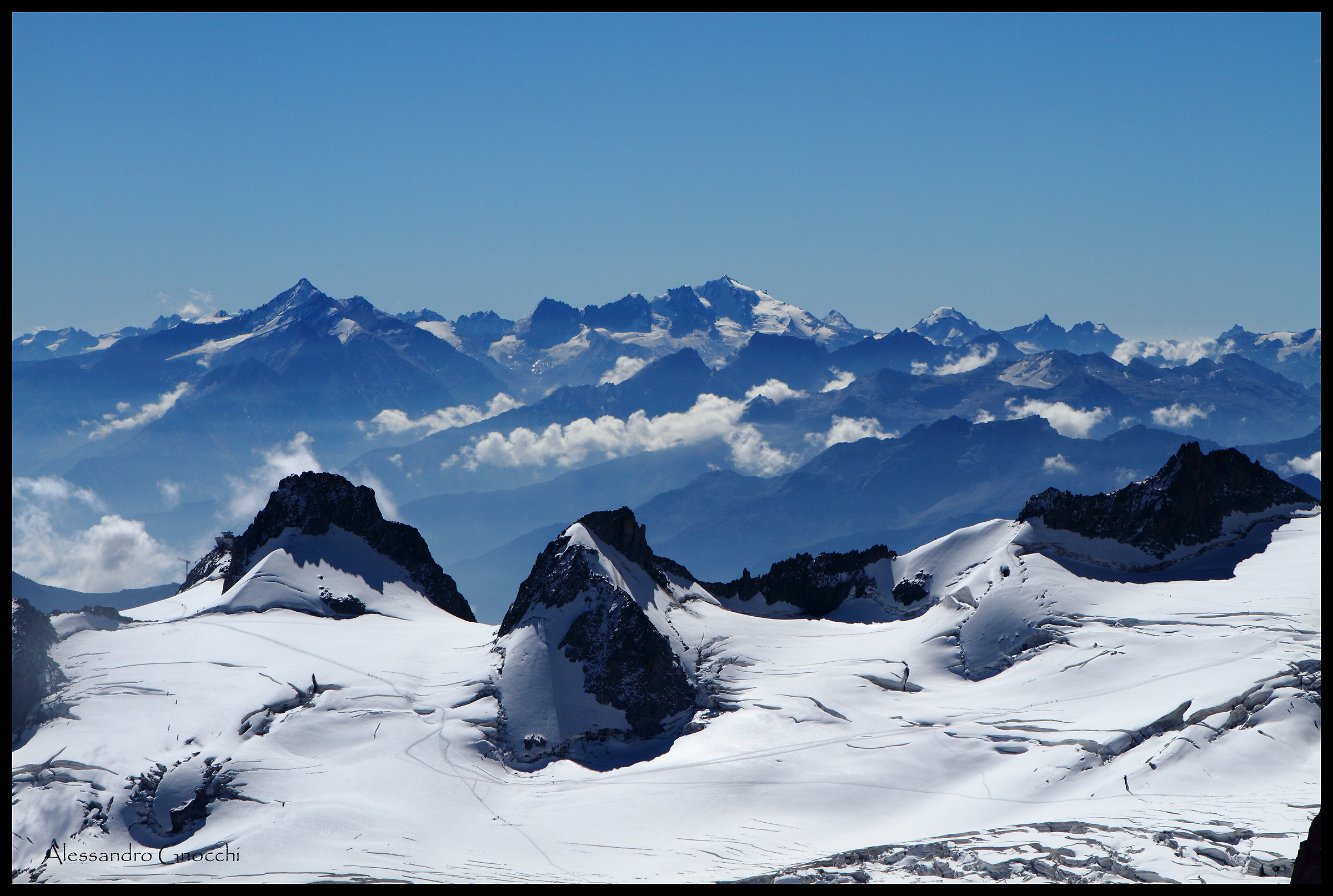 Tops from the Aiguille du Midi
