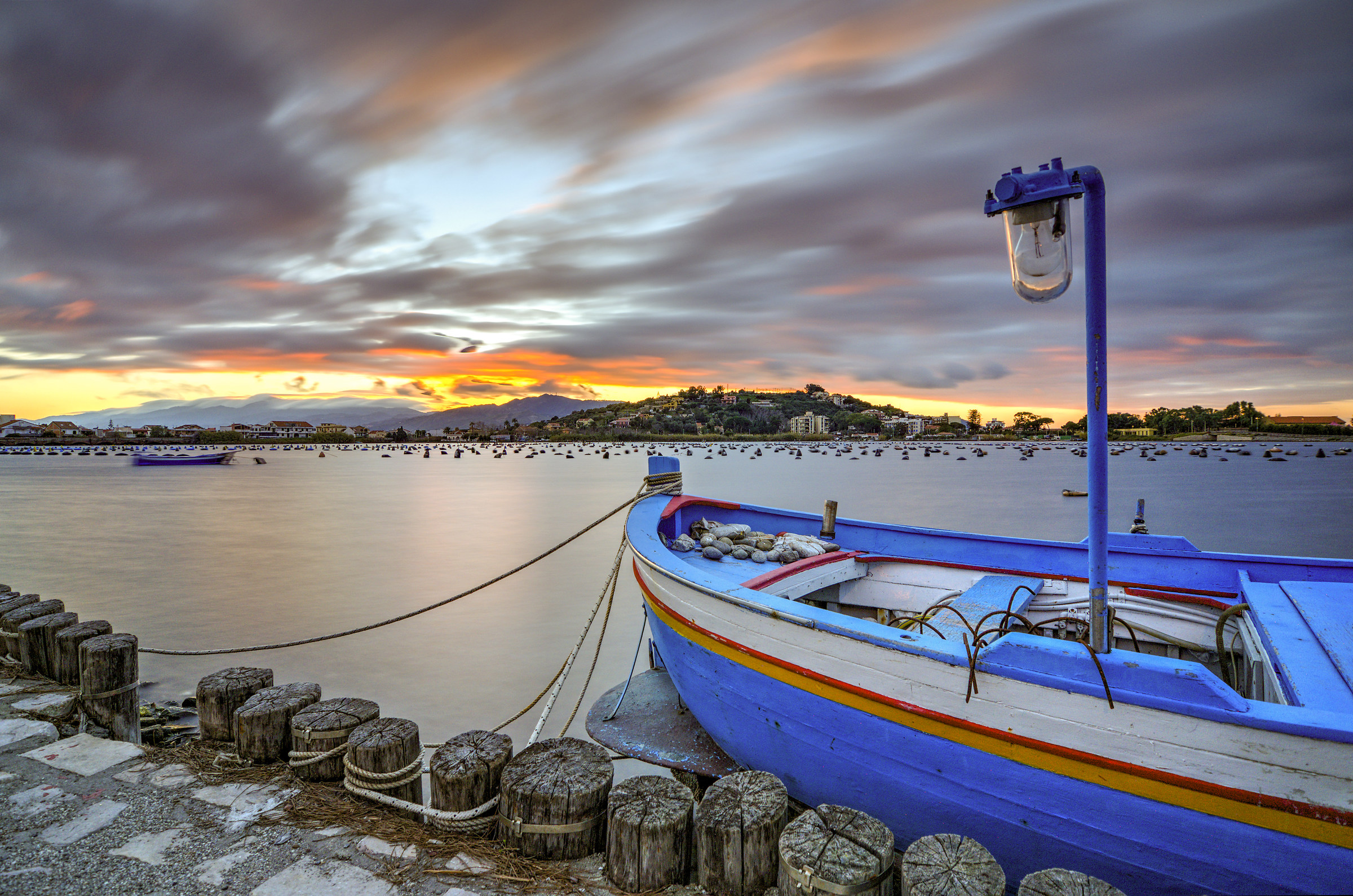 Small lake of Ganzirri - Sunset