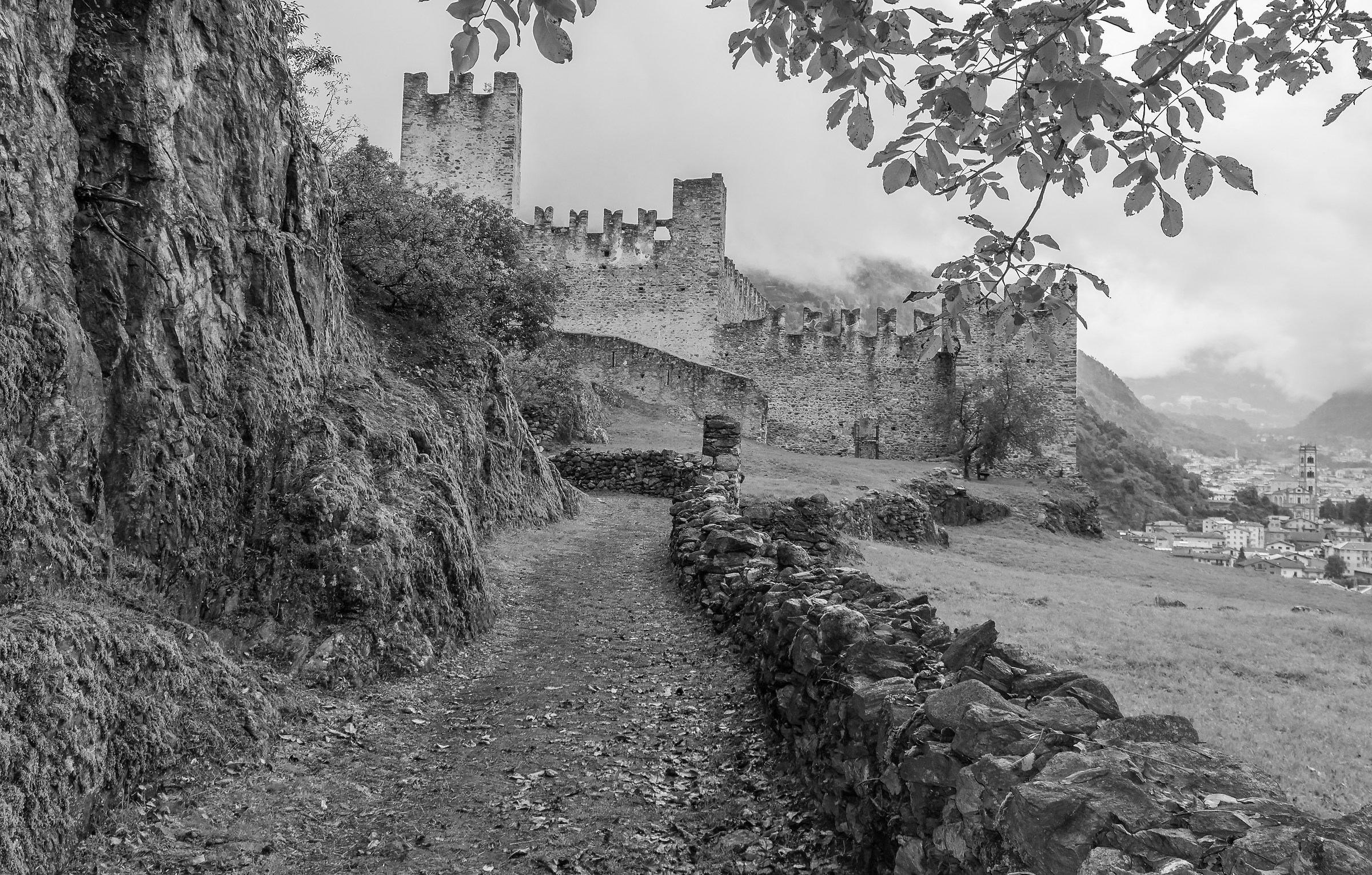 gloomy day at the castle vers. 2 b / n