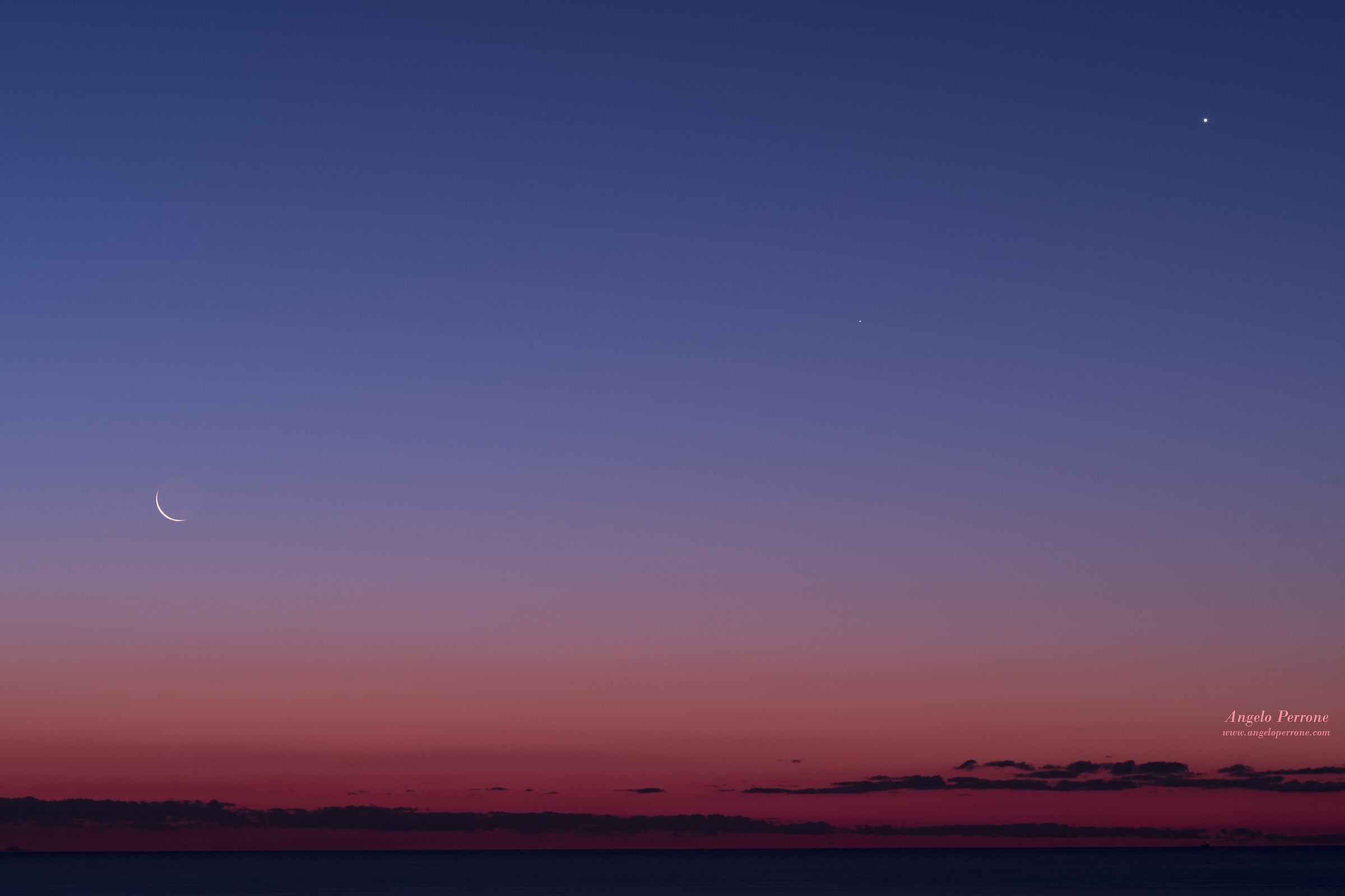 Moon, Venus and Mercury