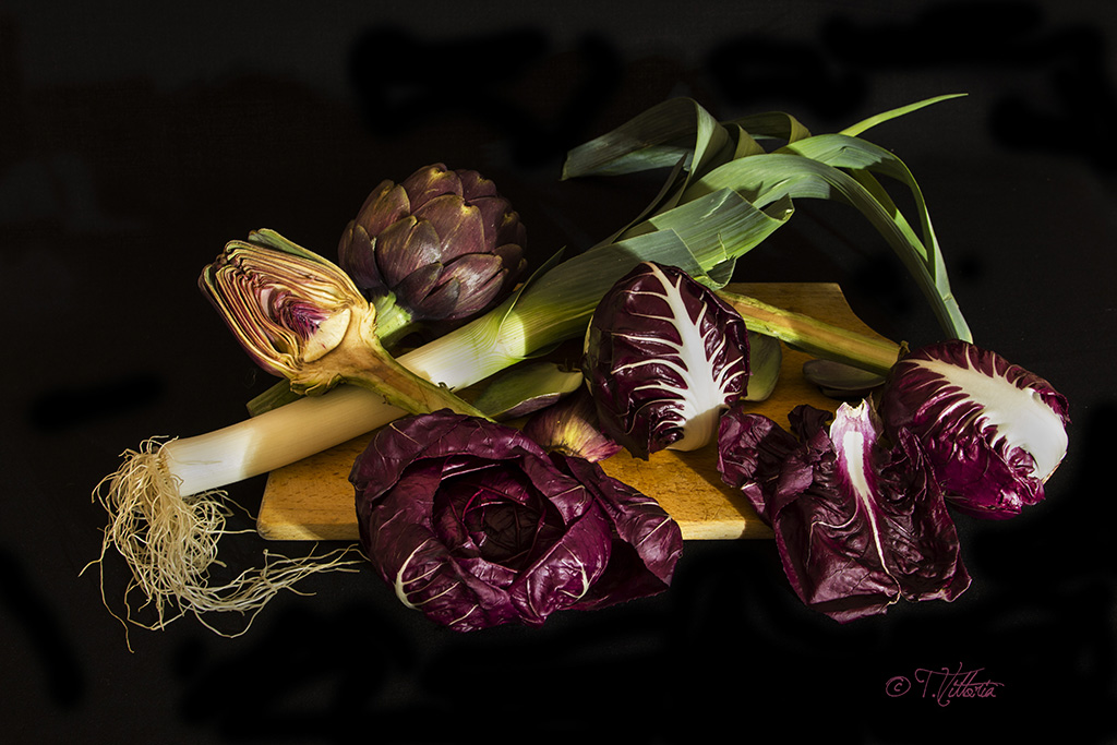 Il carciofo e il radicchio in bella mostra