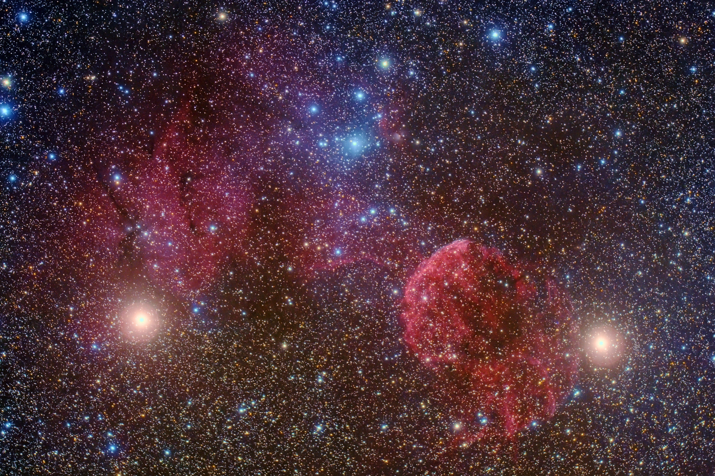 Jellyfish Nebula (ic443) wide field