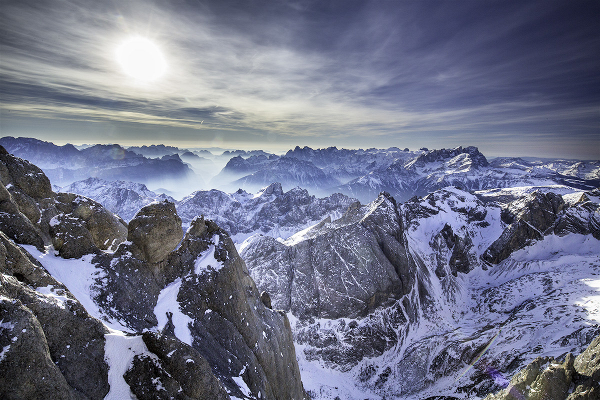 from the top of the Marmolada