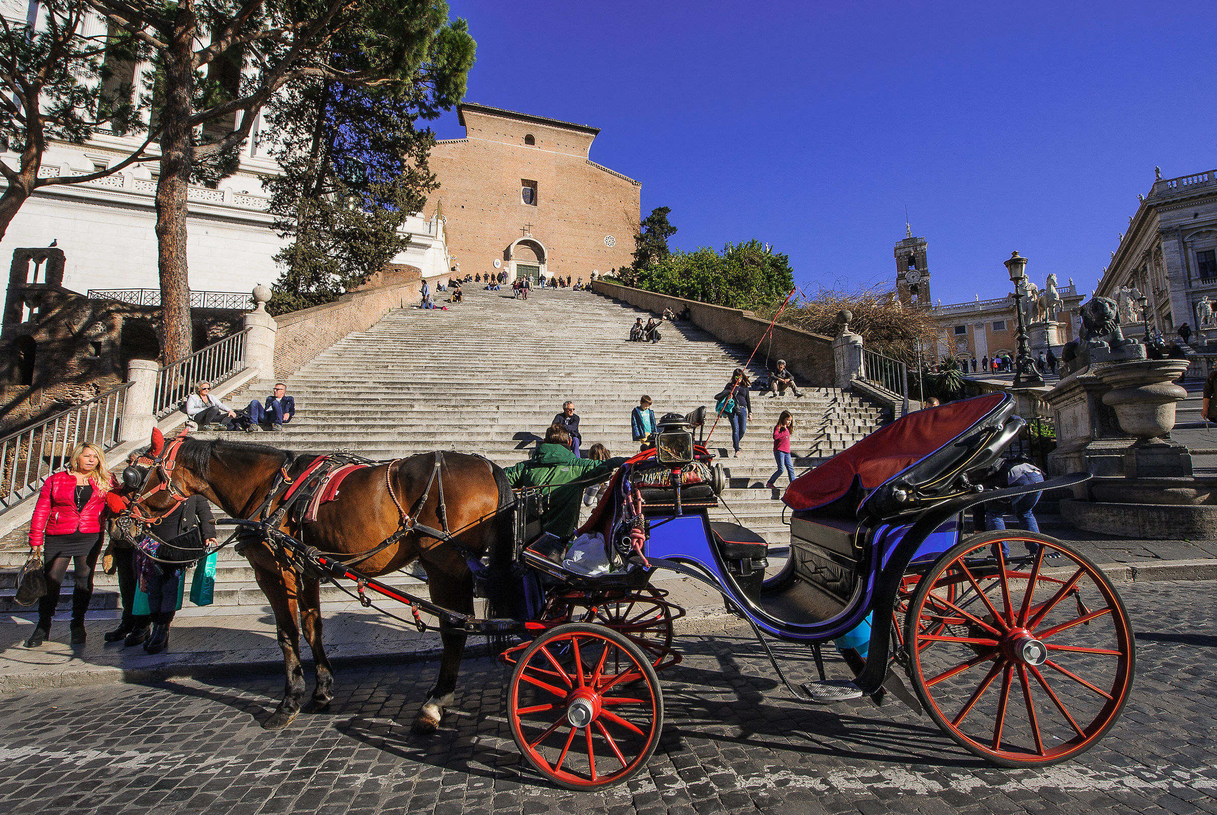 Roma-La scalinata dell'Aracoeli