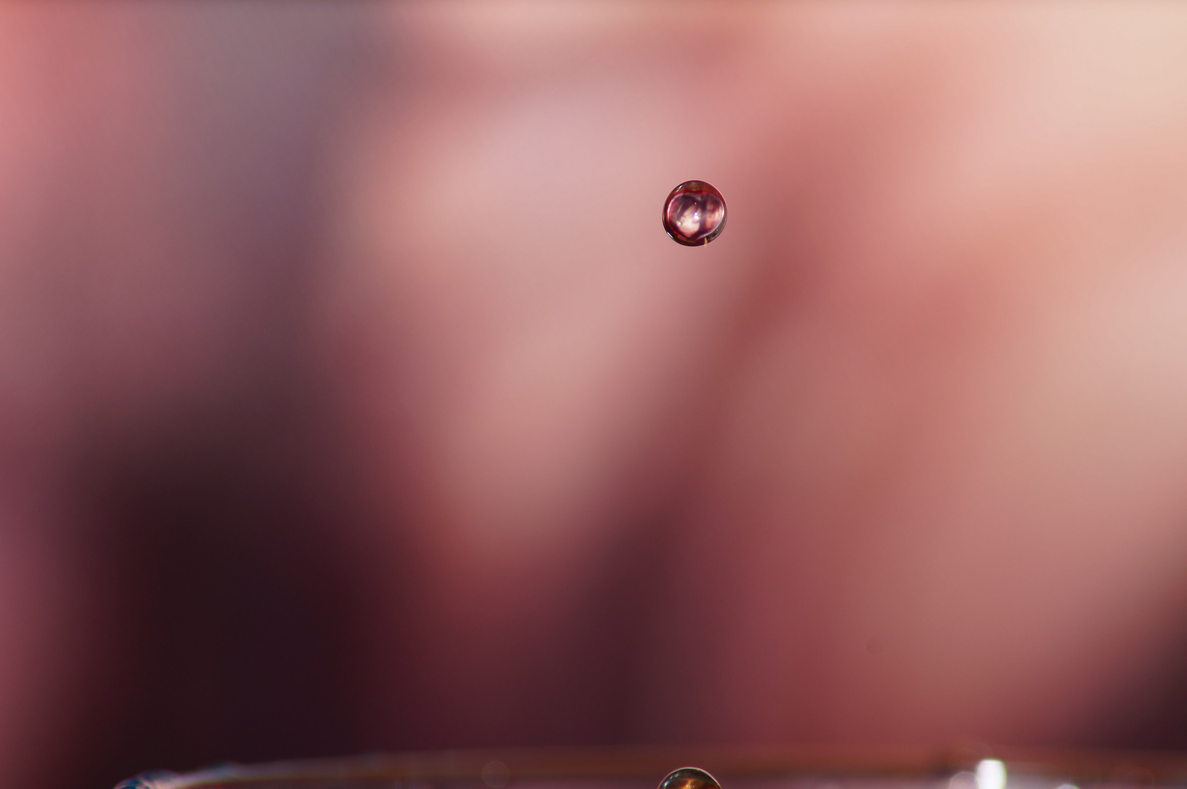 drop with reflection of the cushion of us