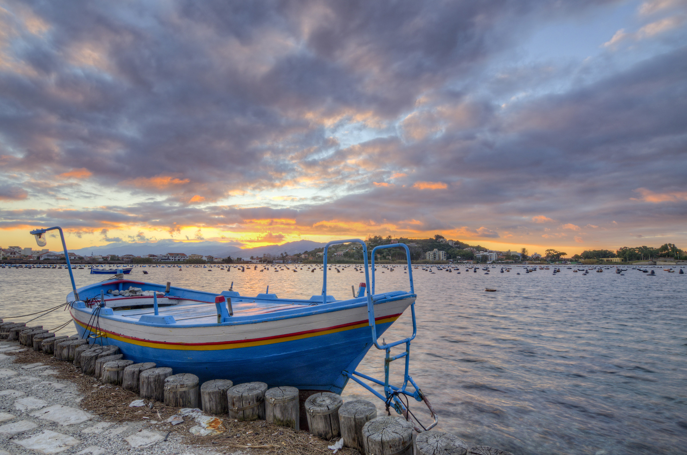 Small lake of Ganzirri - Sunset