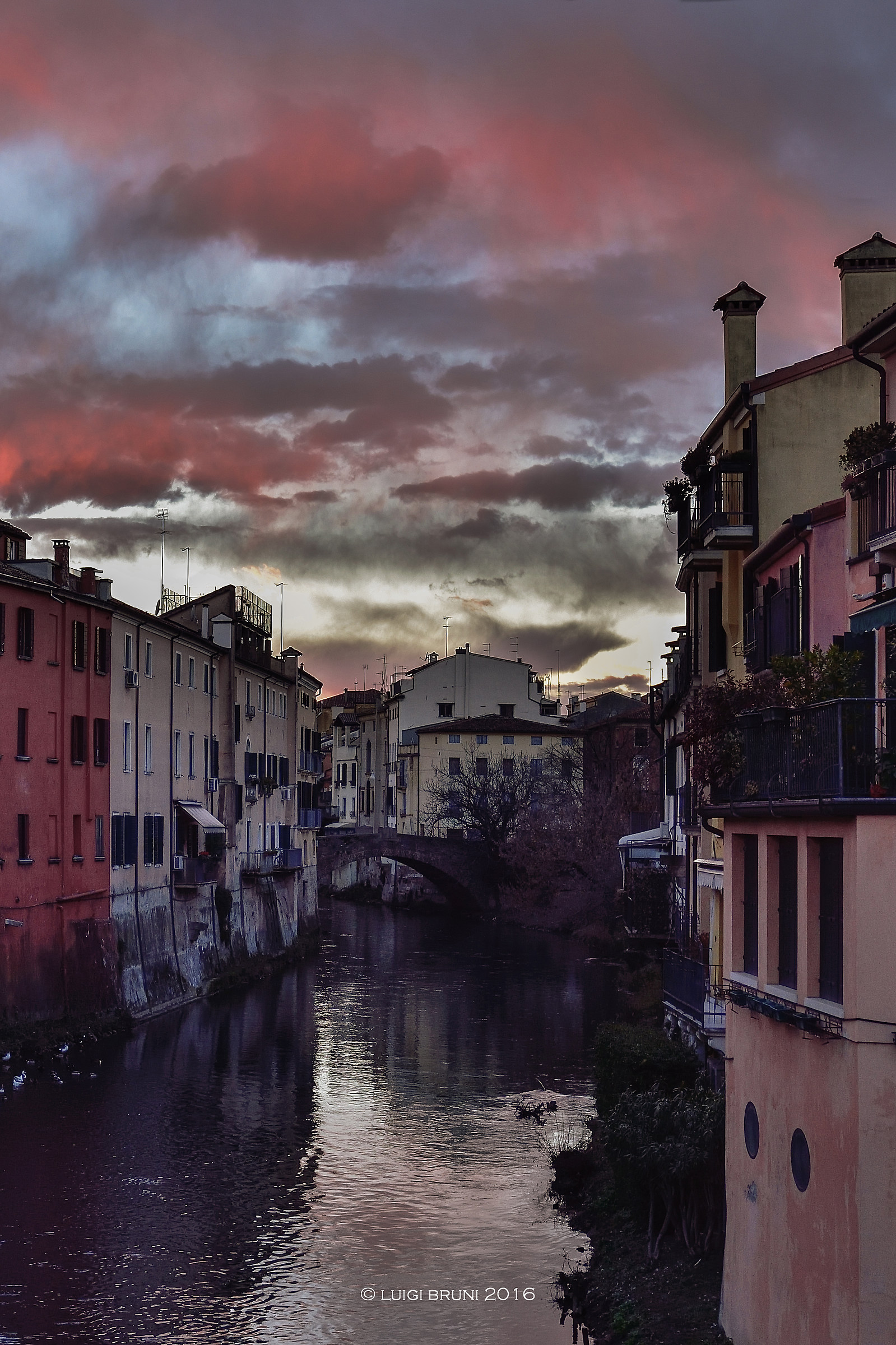 view from the mill bridge to bridge san leonardo