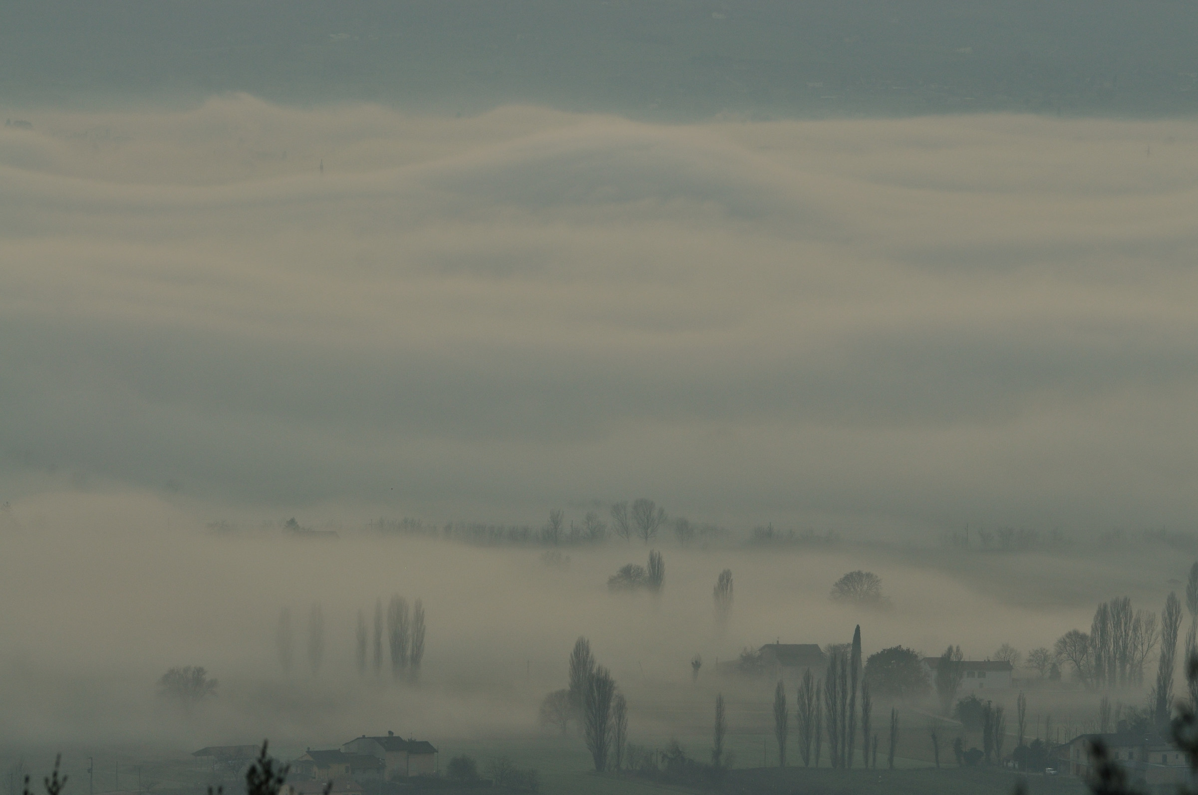 Nebbia su Assisi