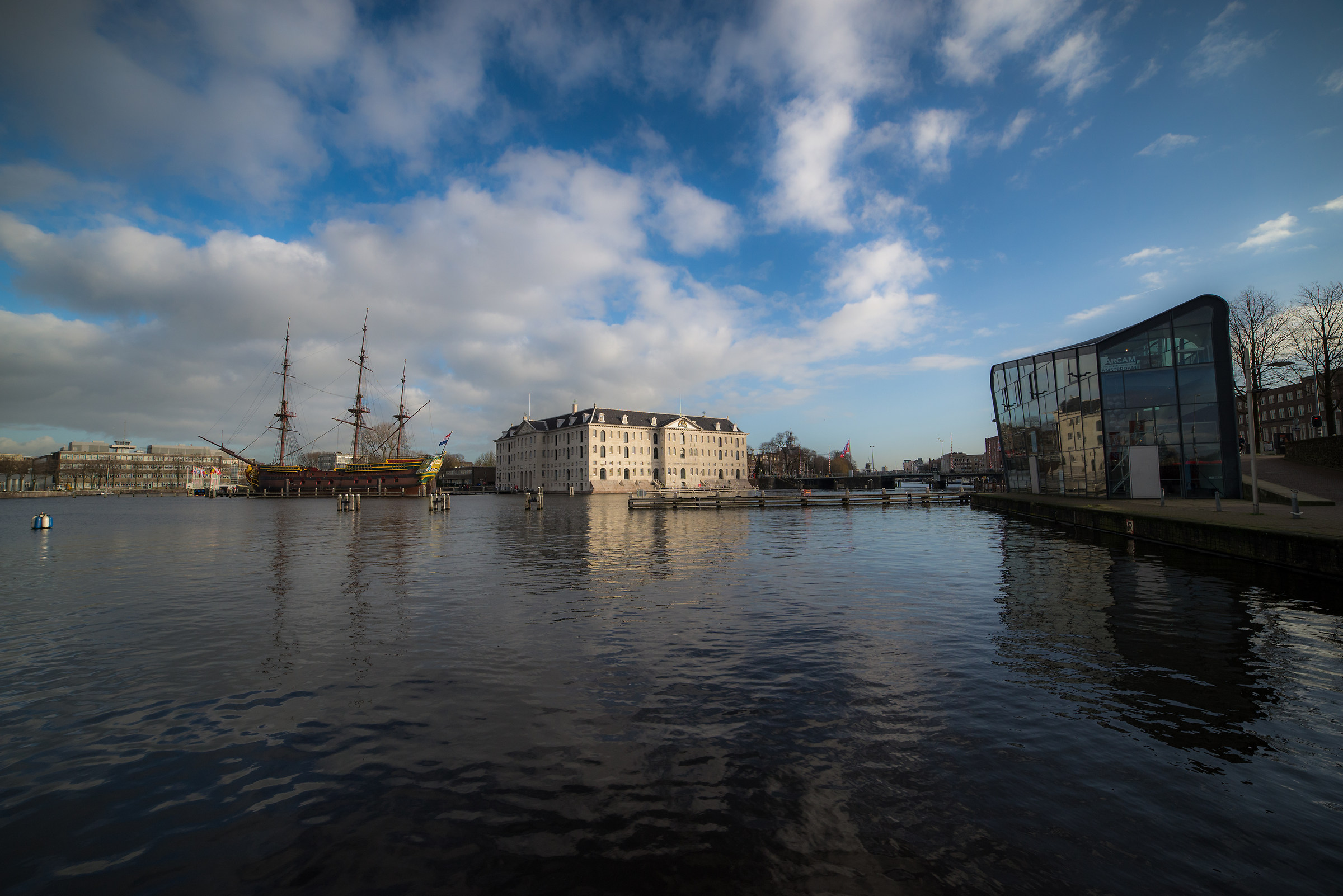 ancient and modern between sky and sea