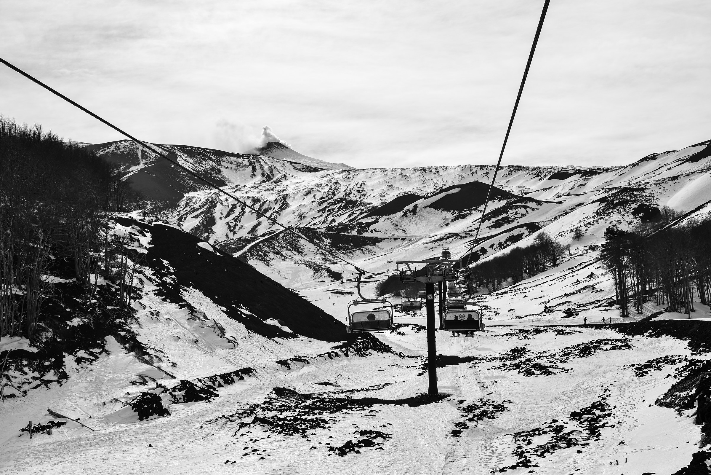 From the chairlift, Etna.