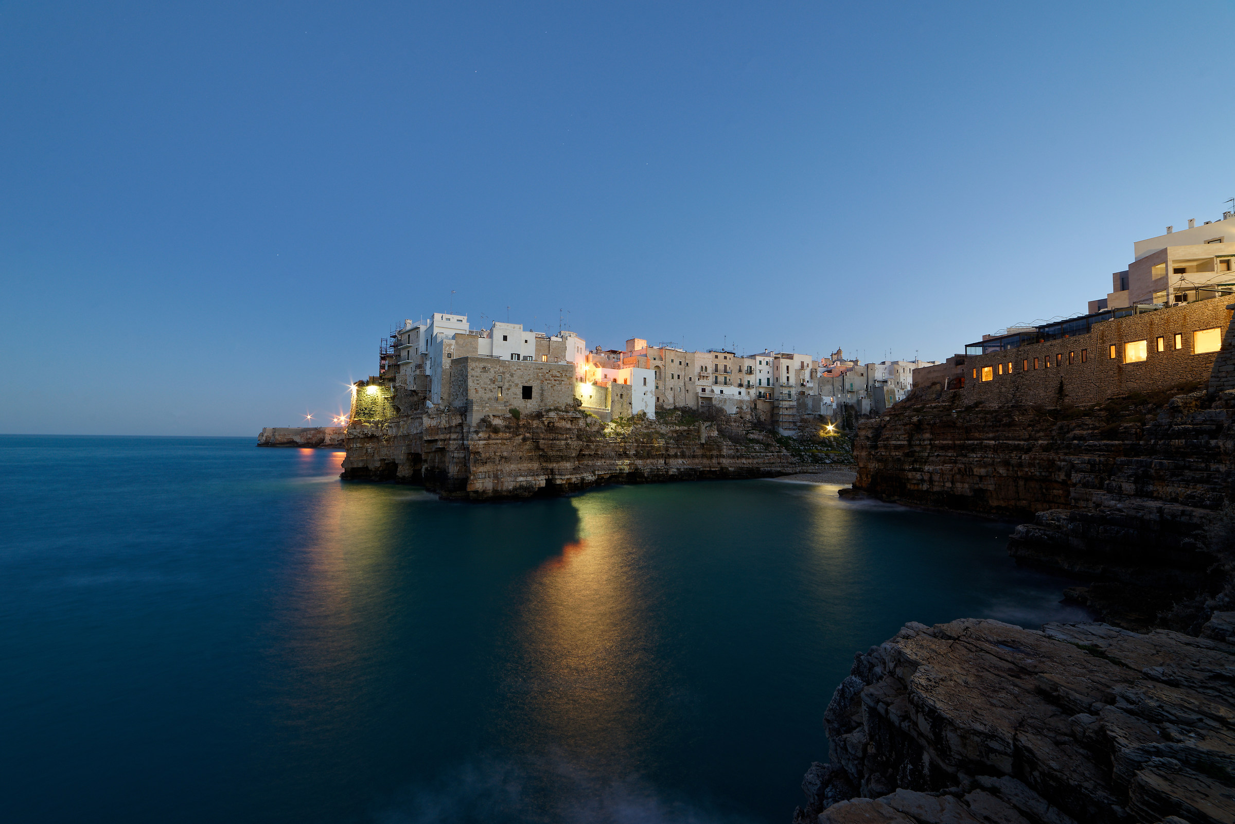 In the blue painted blue