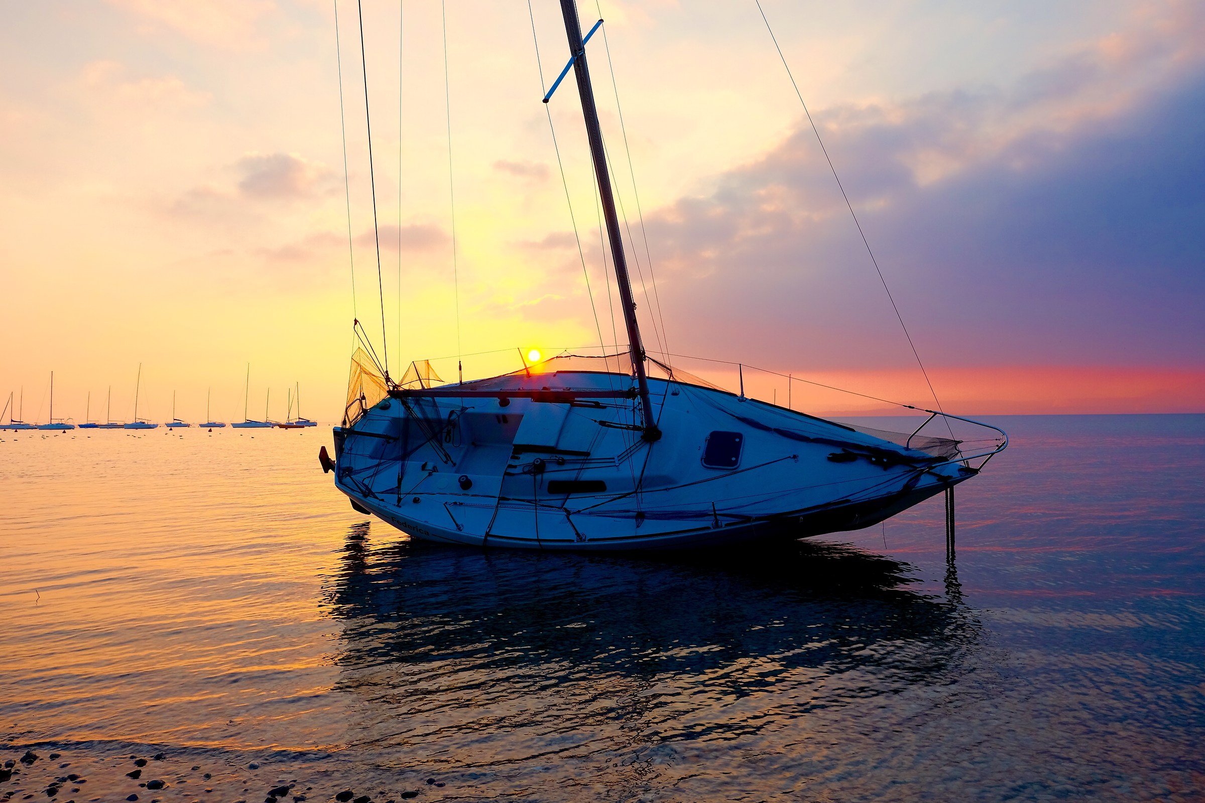 Sailing pays homage to the sunset