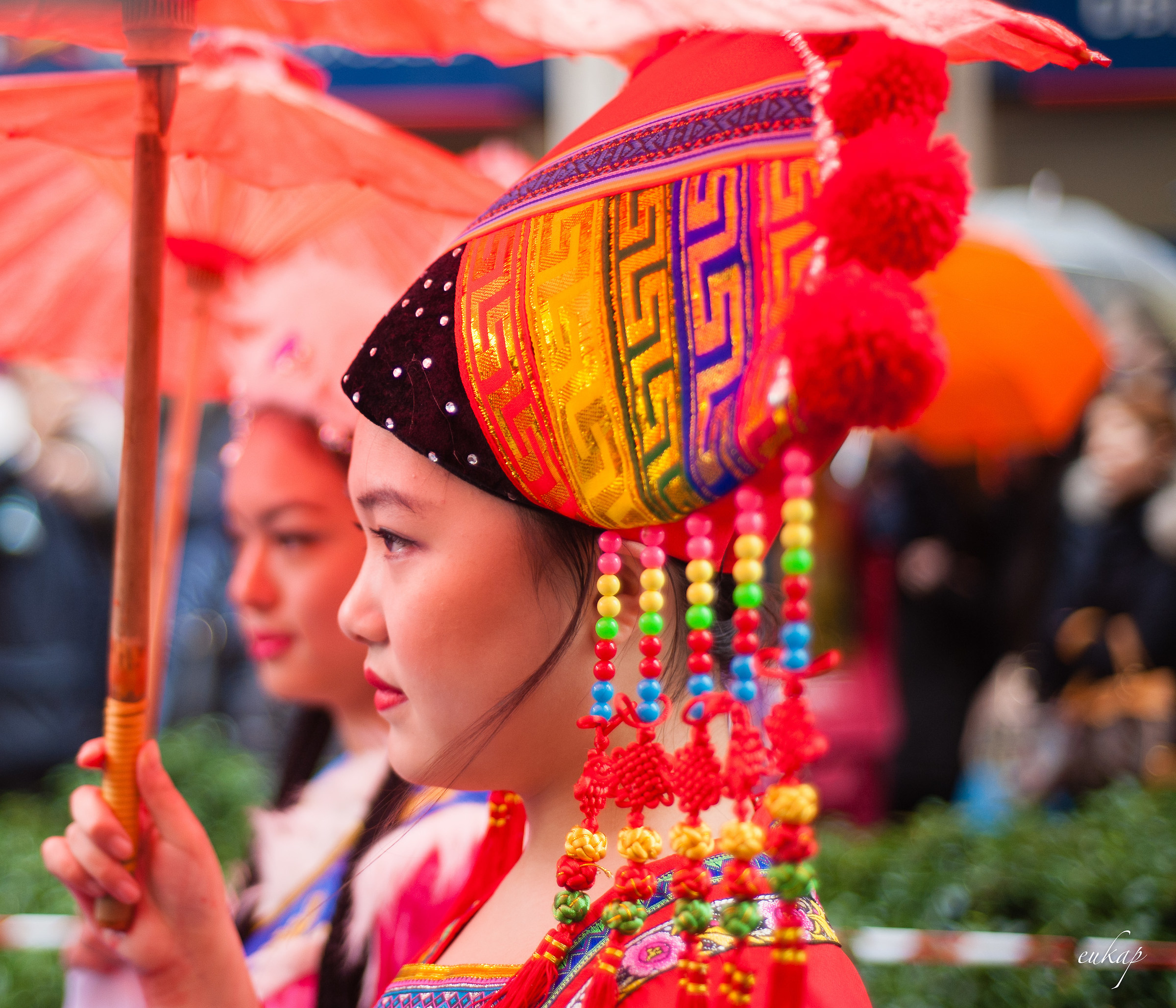 Chinese girl on parade