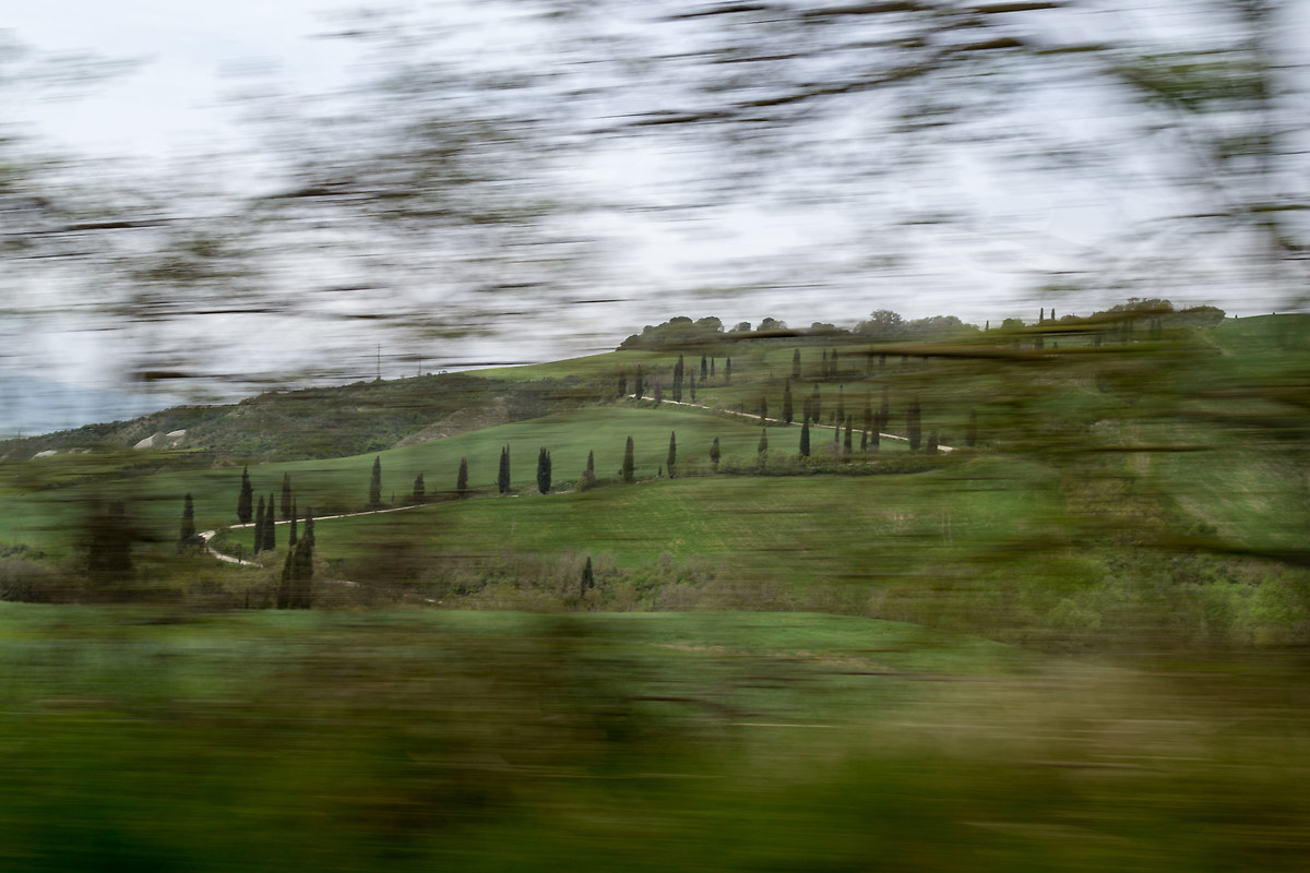 Val d'Orcia in movimento