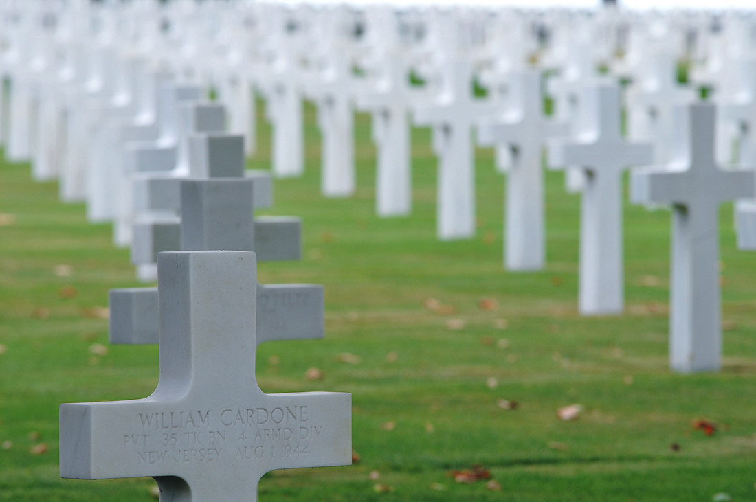 American cemetery in Caen (fra)