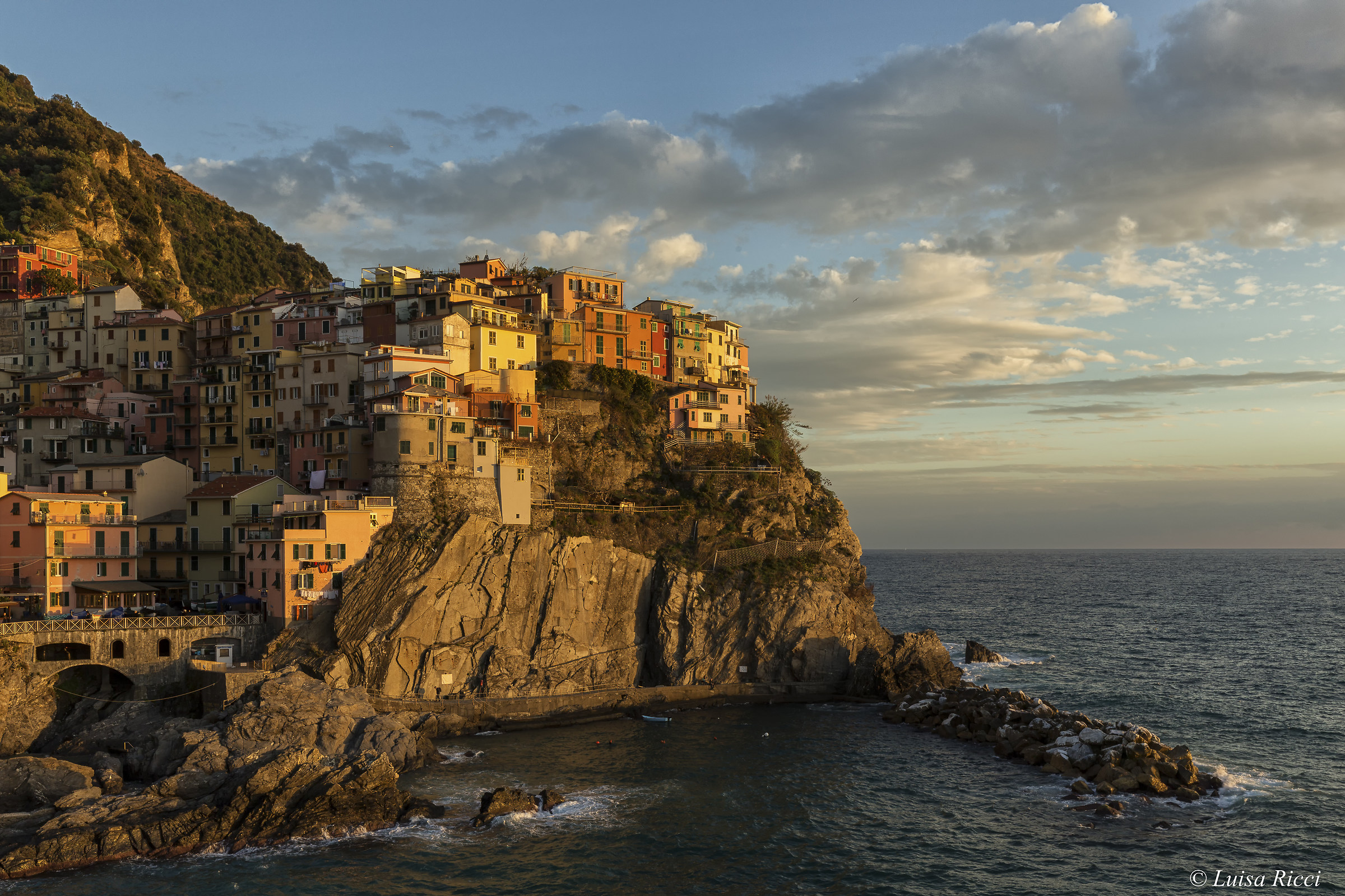 sunset in Manarola