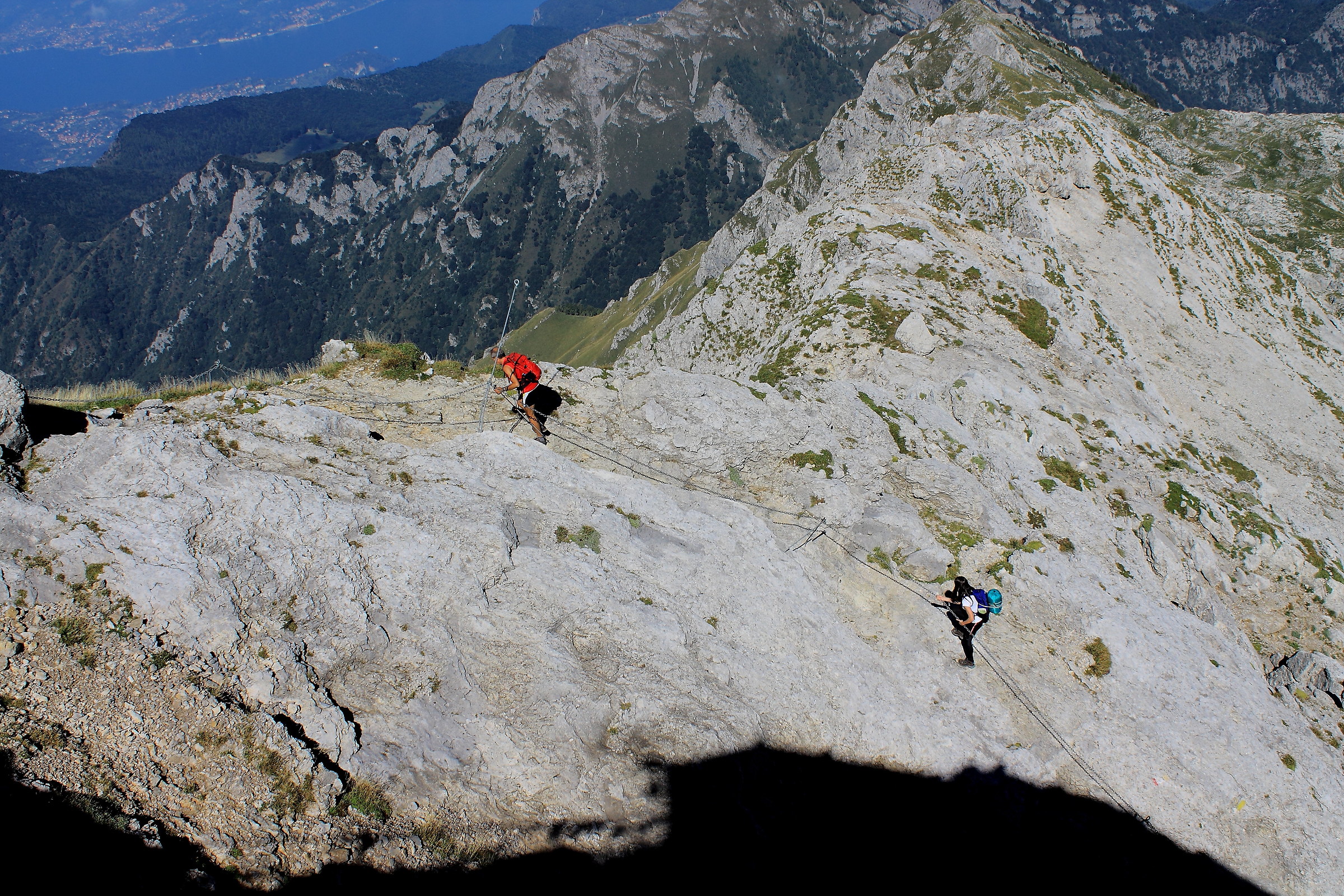ultima salita prima di arrivare al rifugio brioschi