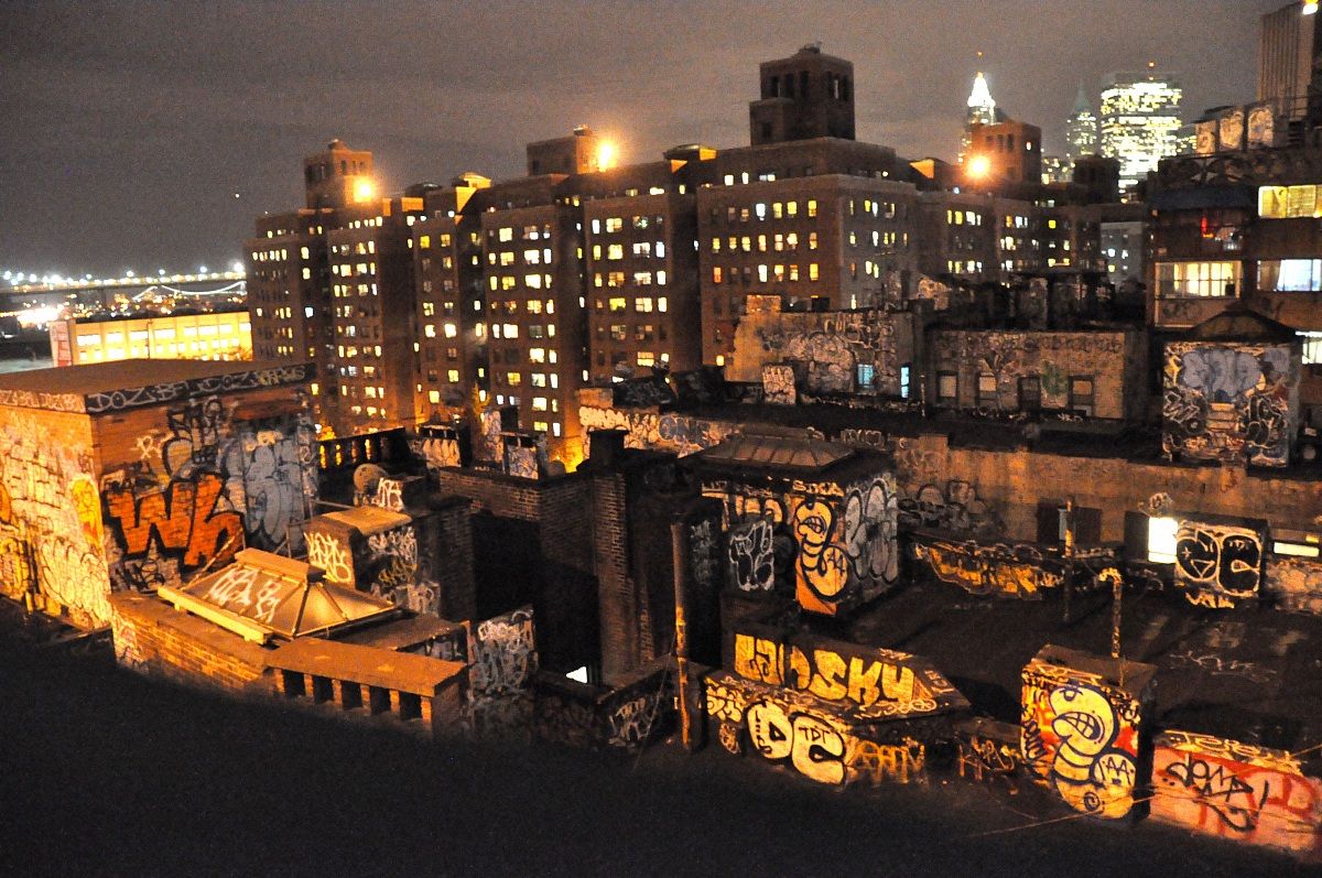 New York near the Brooklyn Bridge