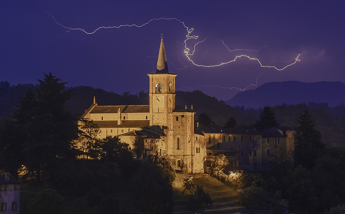 Thunderstorm over Castiglione Olona (va)
