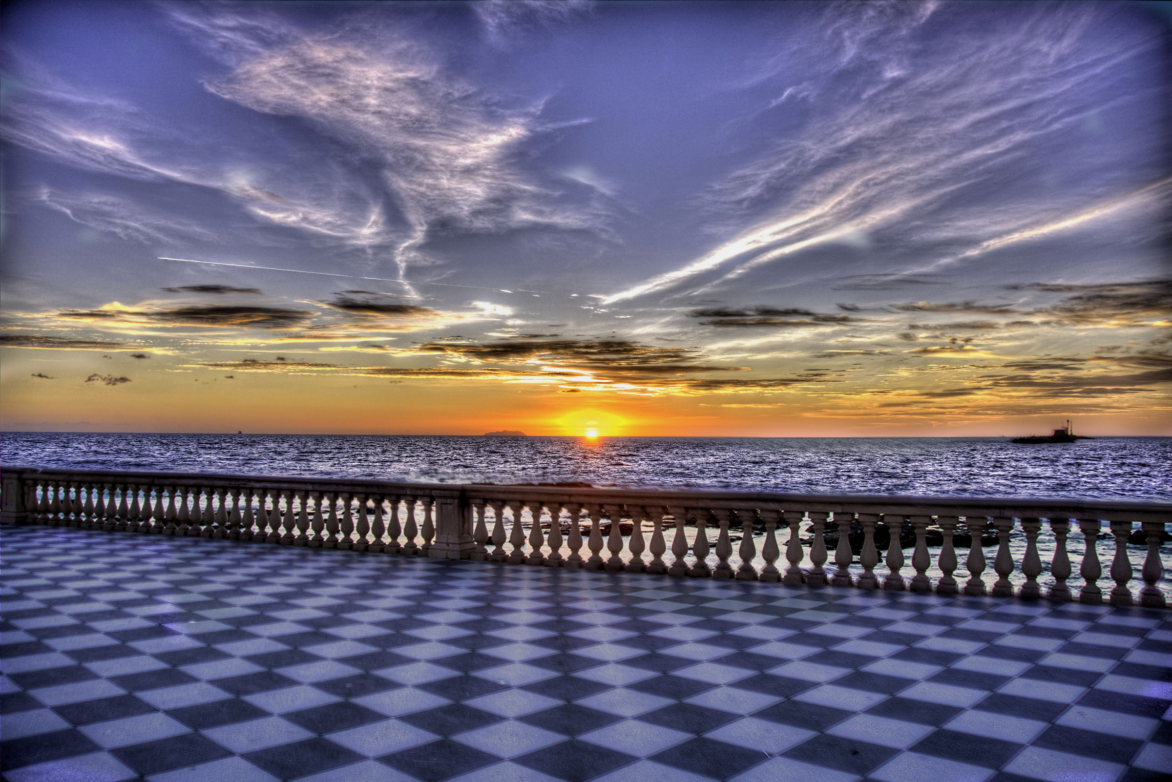 Tramonto sulla terrazza