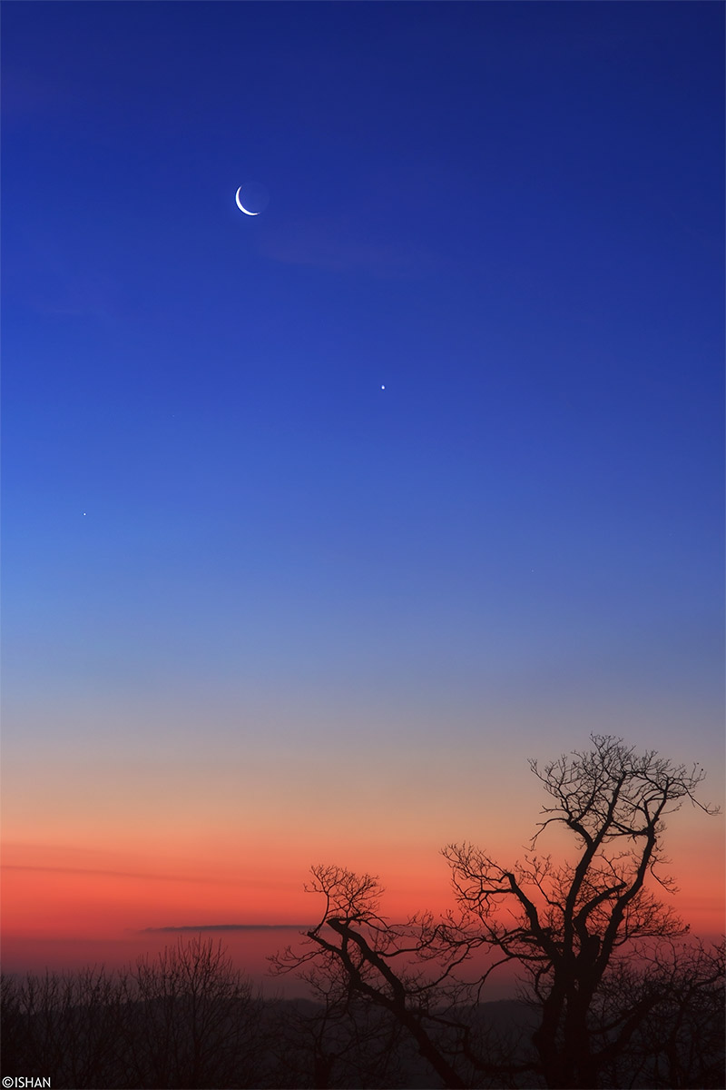 Luna Venere e Mercurio