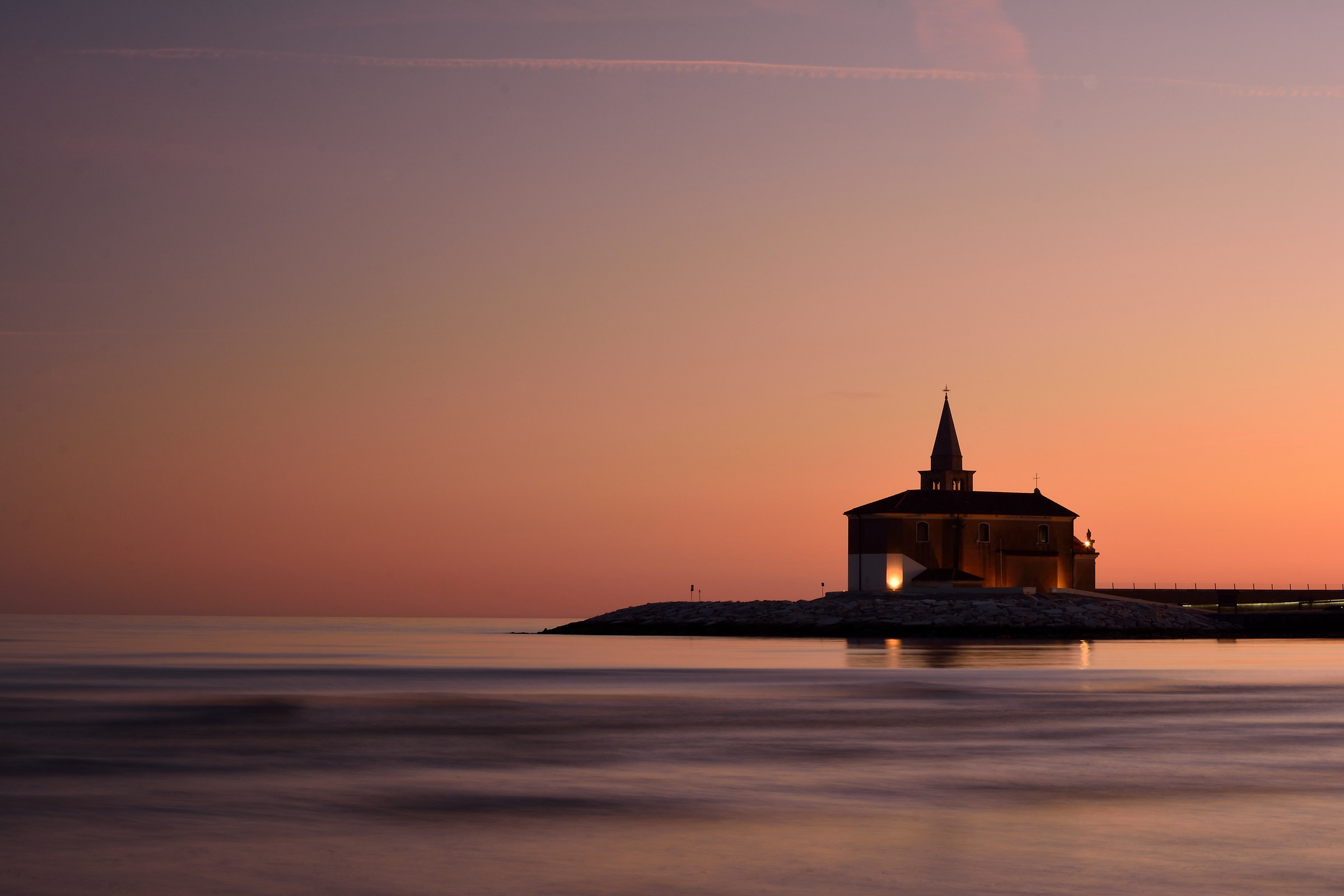 # Sunset # church sea