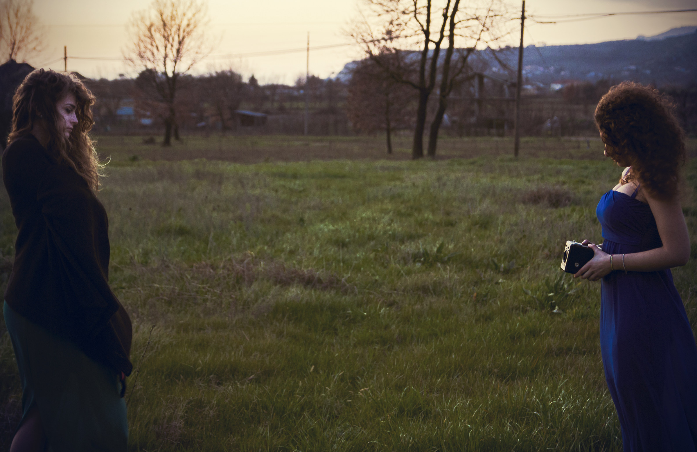 Two sisters and one old camera