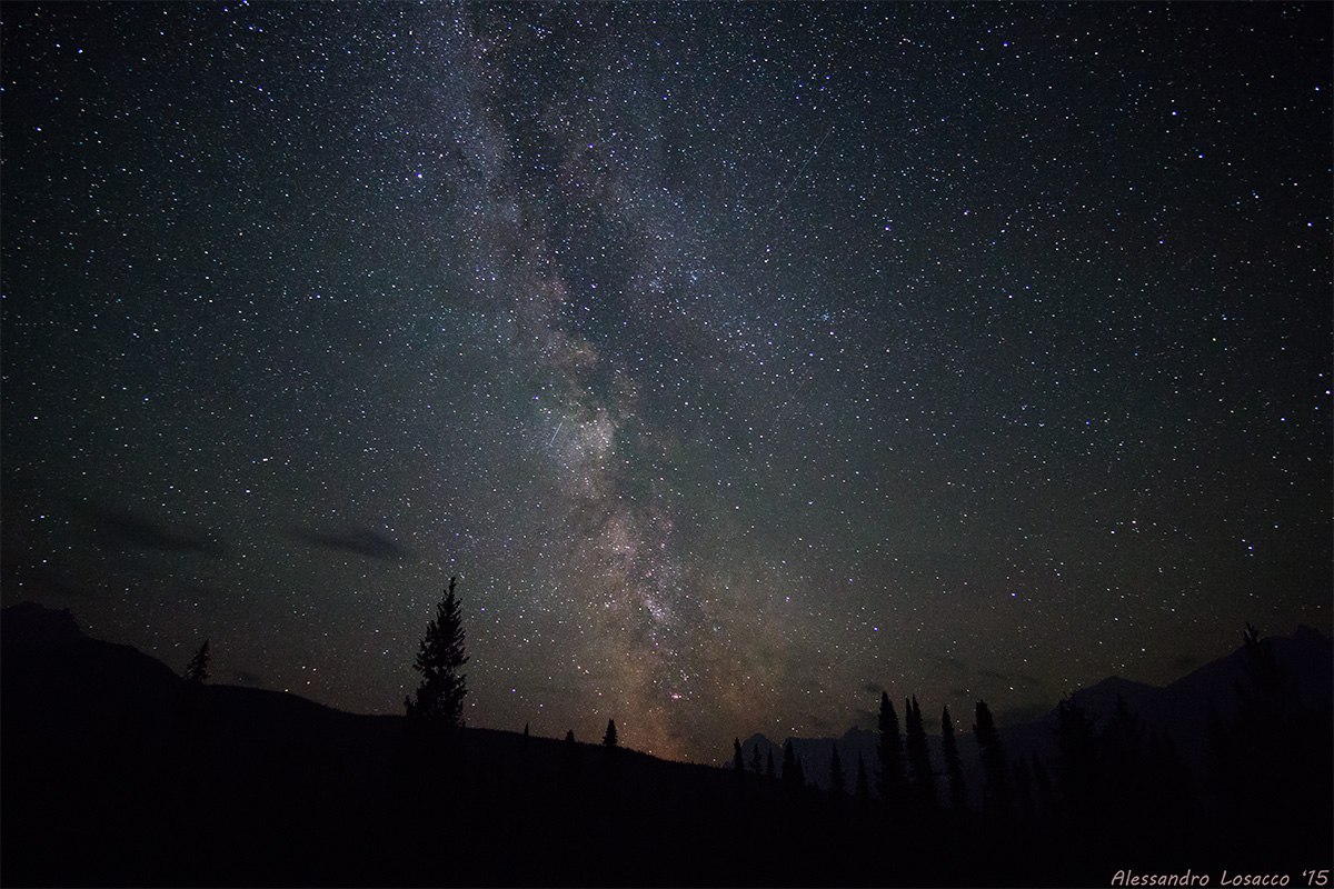 Mily way from Sunwapta Falls