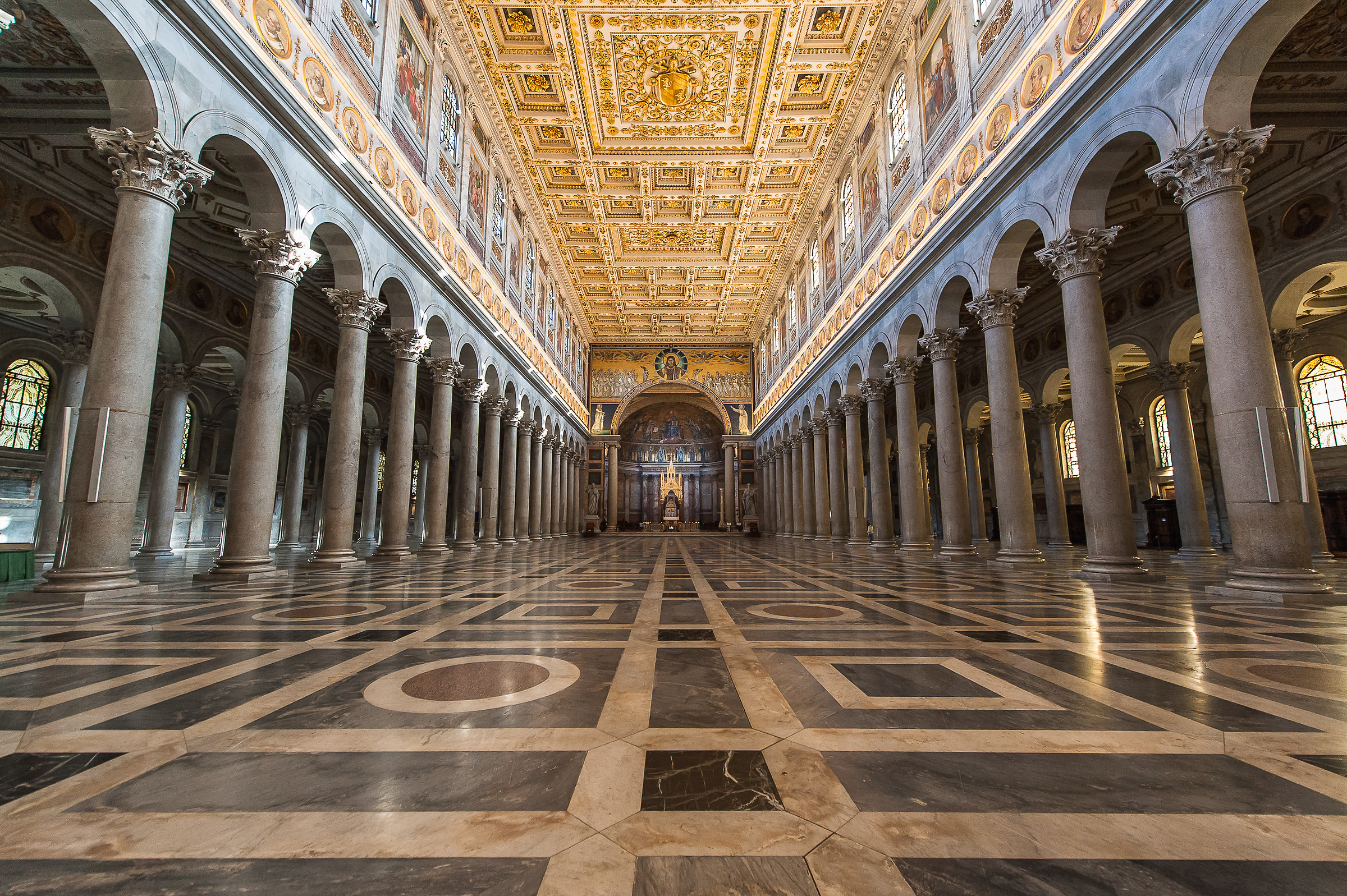 Rome Basilica of St. Paul Outside the Walls (Interior)