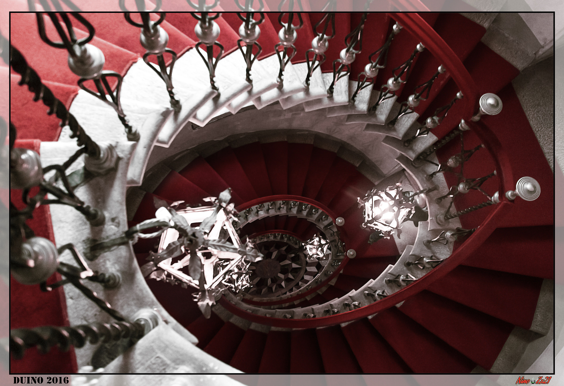 internal staircase castle of Duino