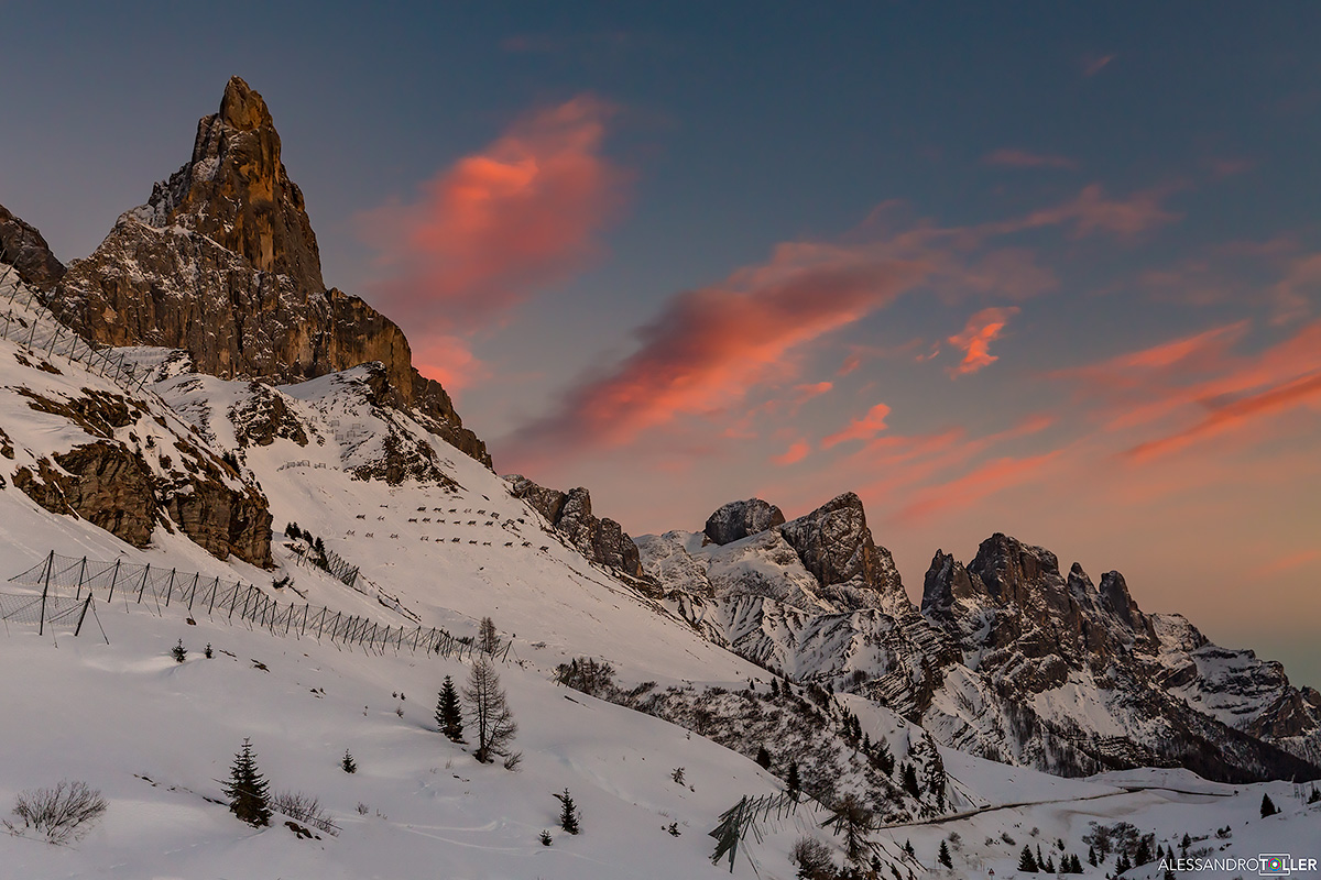 Tramonto sulle Pale di San Martino