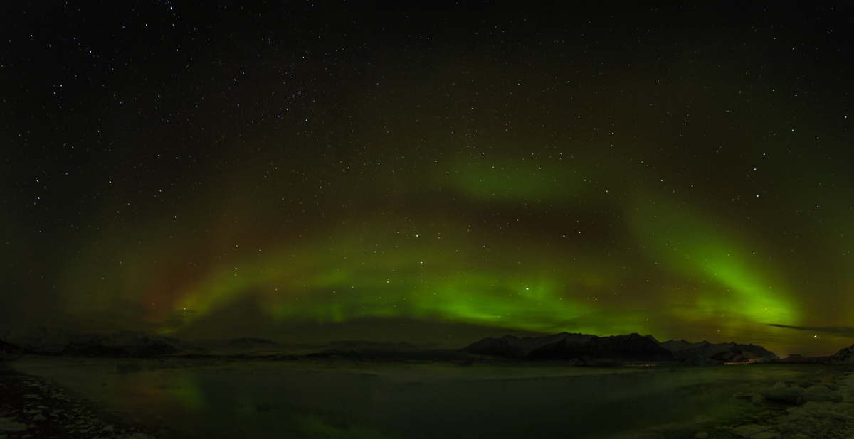 Aurora a Jökulsárlón