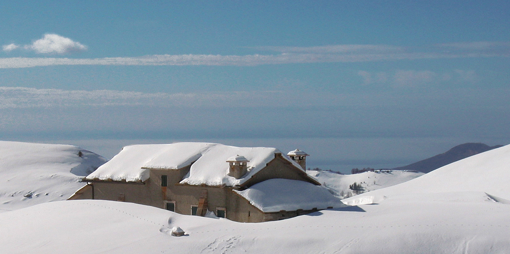 Winter panorama in Lessinia