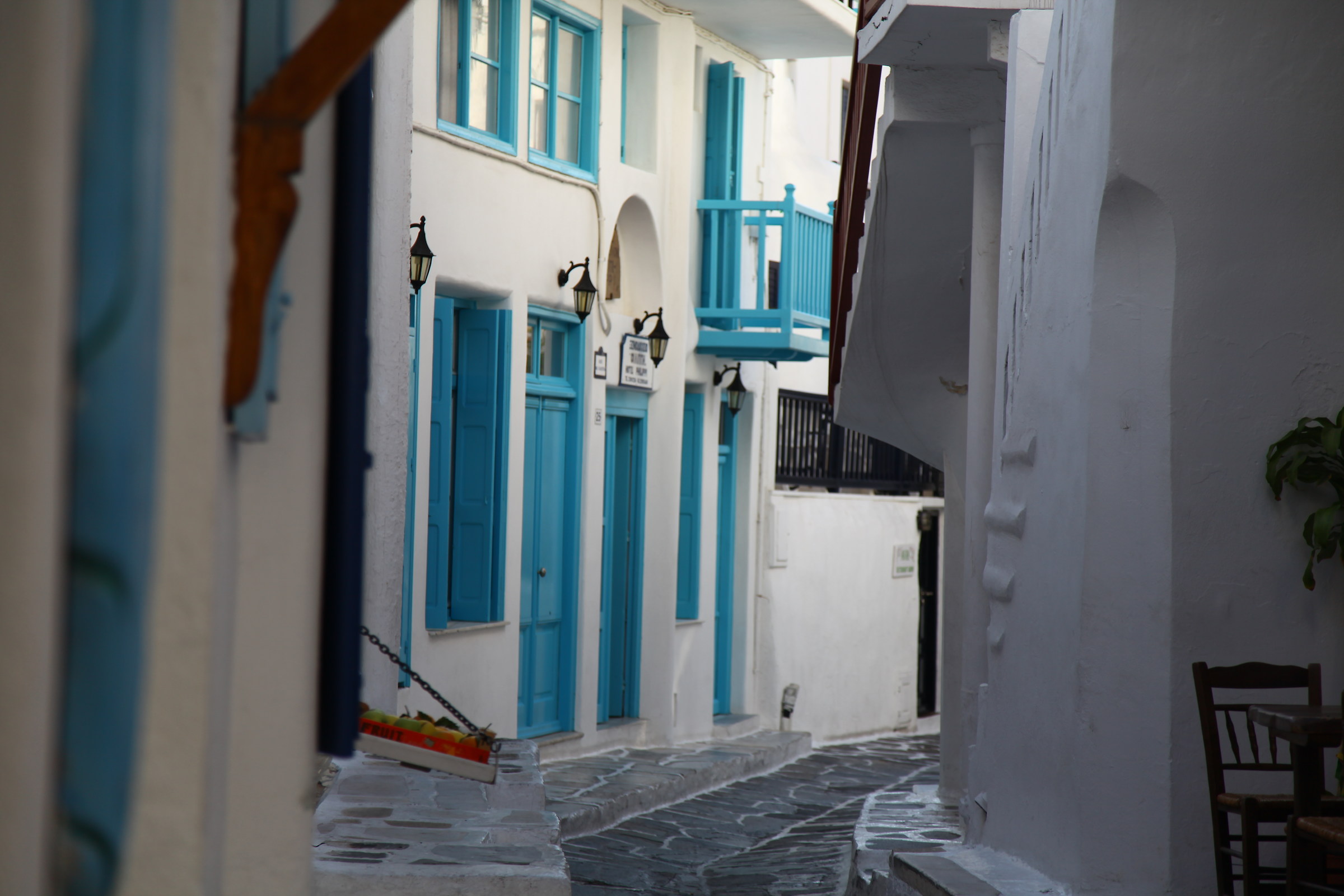Stradine a Mykonos