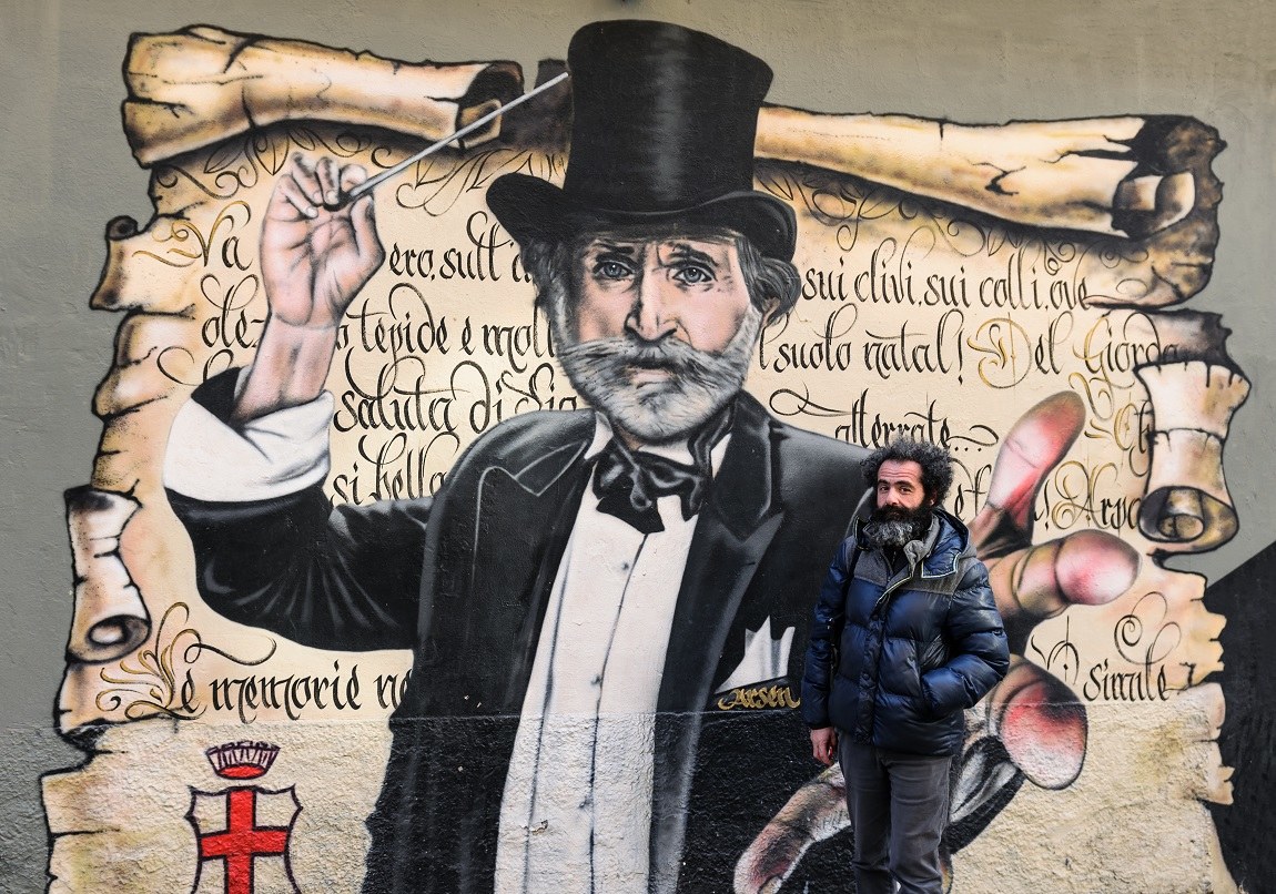 murales con Riccardo