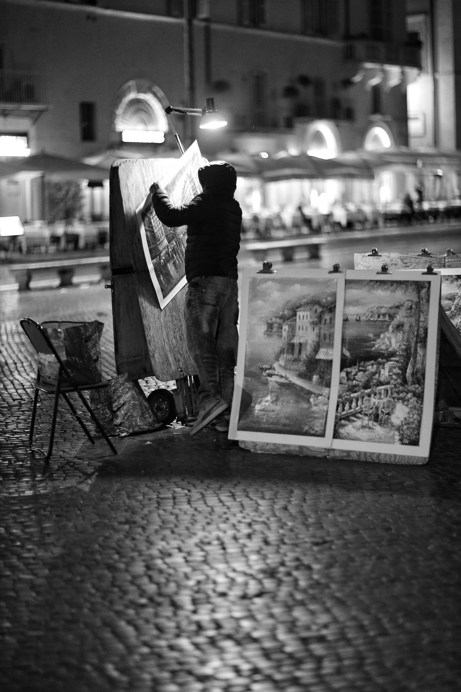 Packing away two to rain