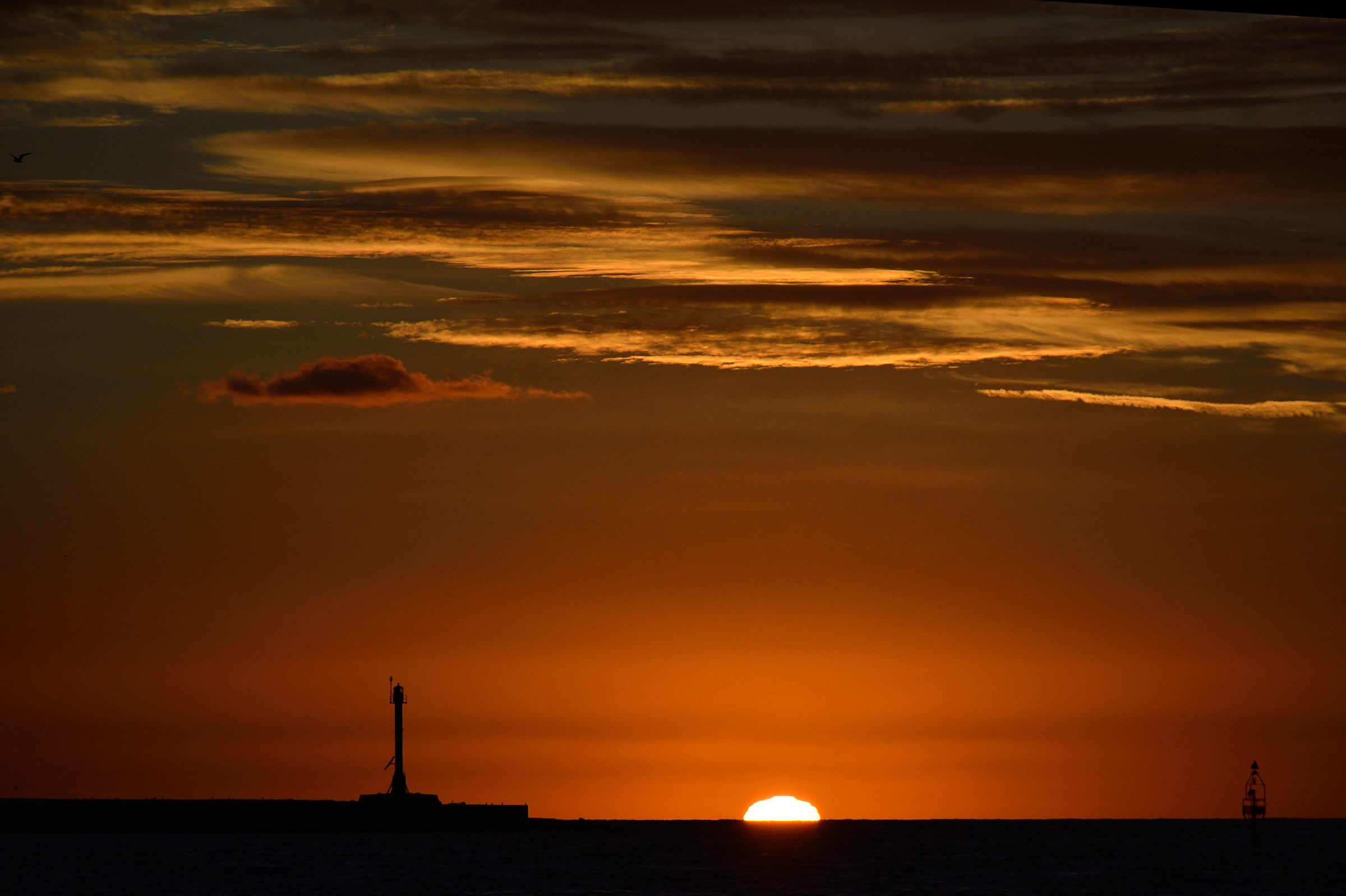 The expected sunset ...