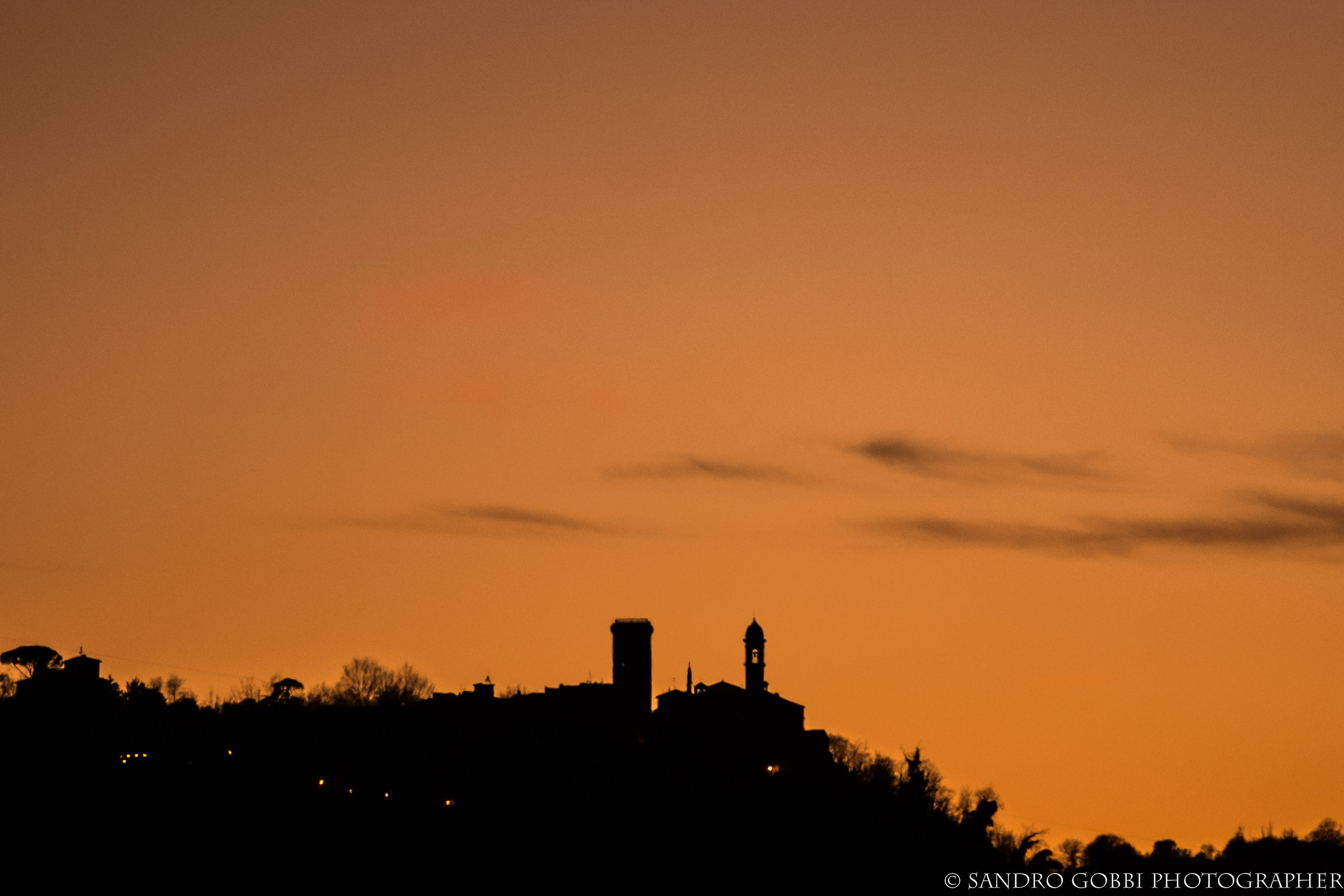 tramonto su civitella d'agliano