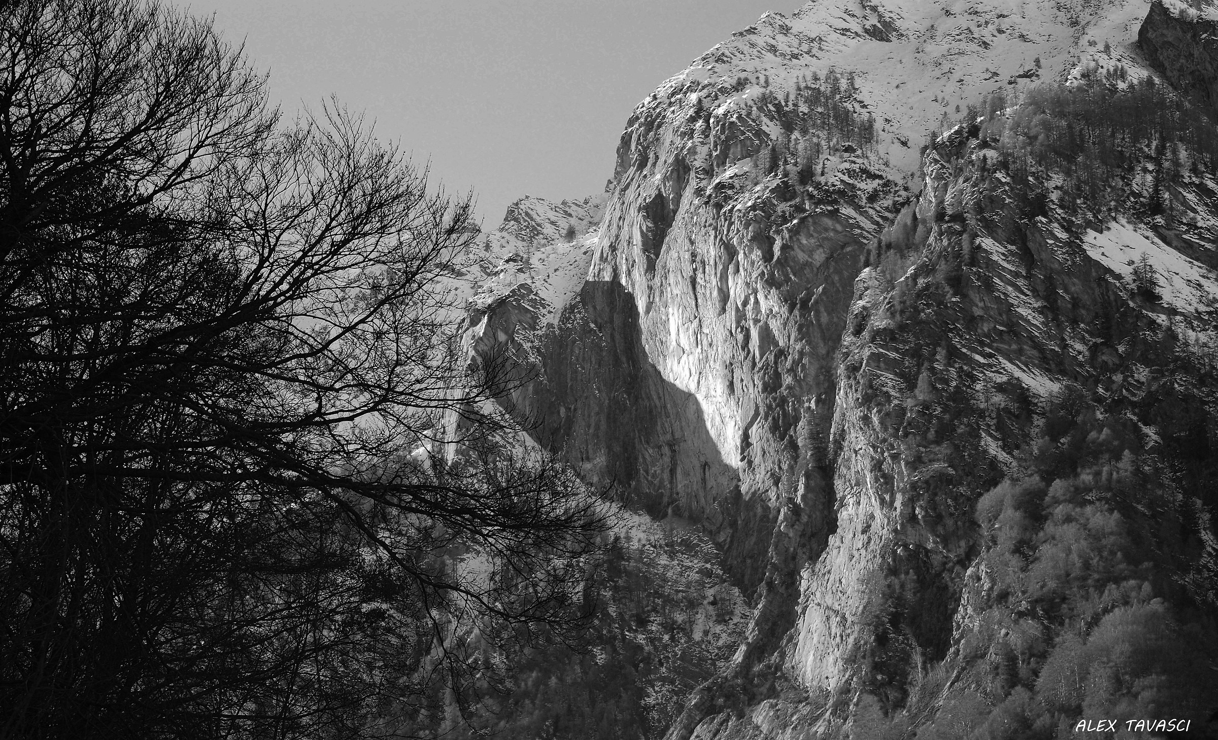 Precipizio di Strem invernale.