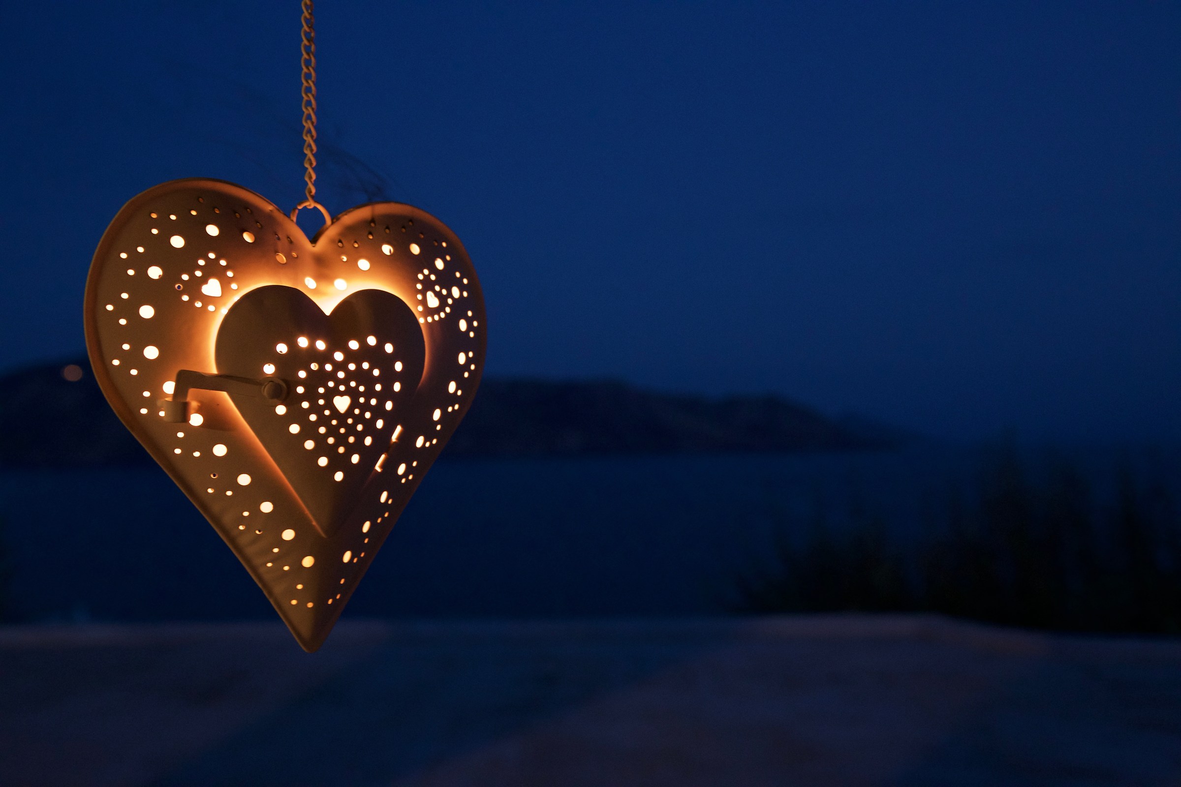 The heart of night lights