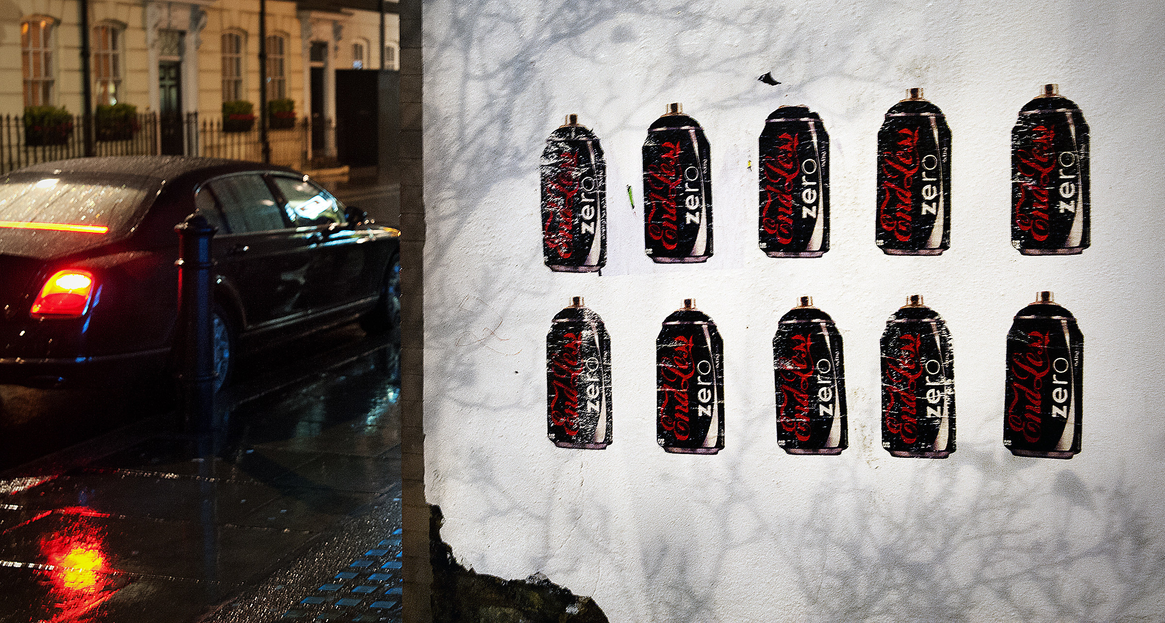 Coke Zero Aerosol Cans, Soho