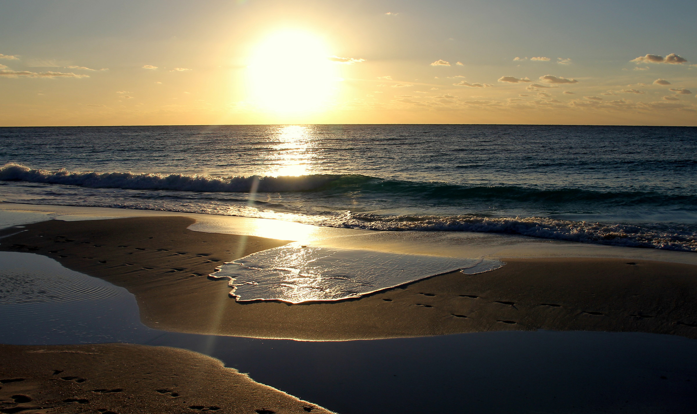 The first footsteps in the morning