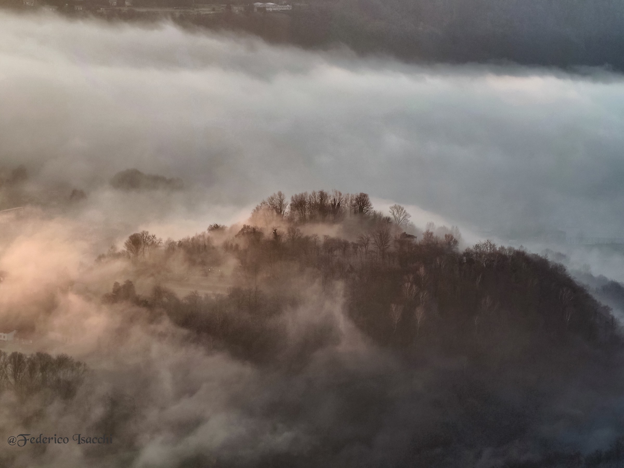 The fog to jagged ridges and drizzling salt ..