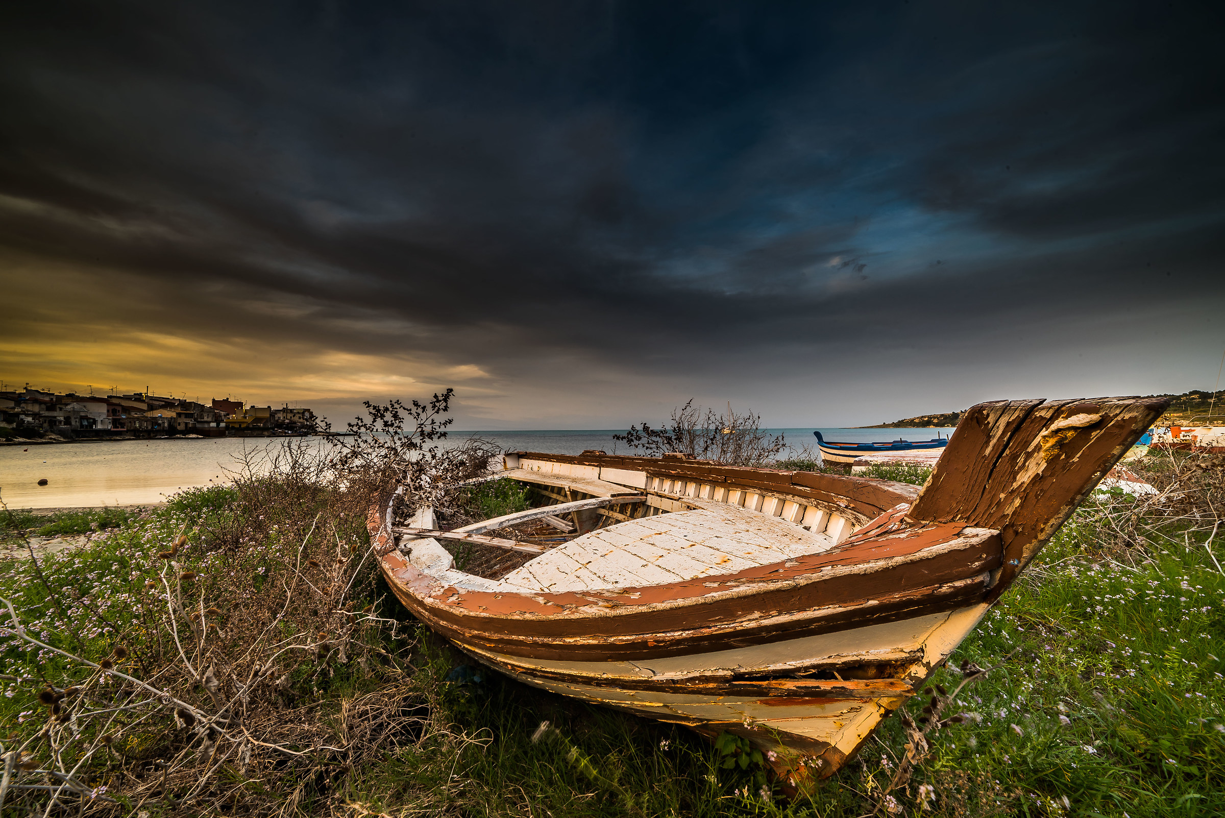 Tramonto nella baia di Brucoli -sr-