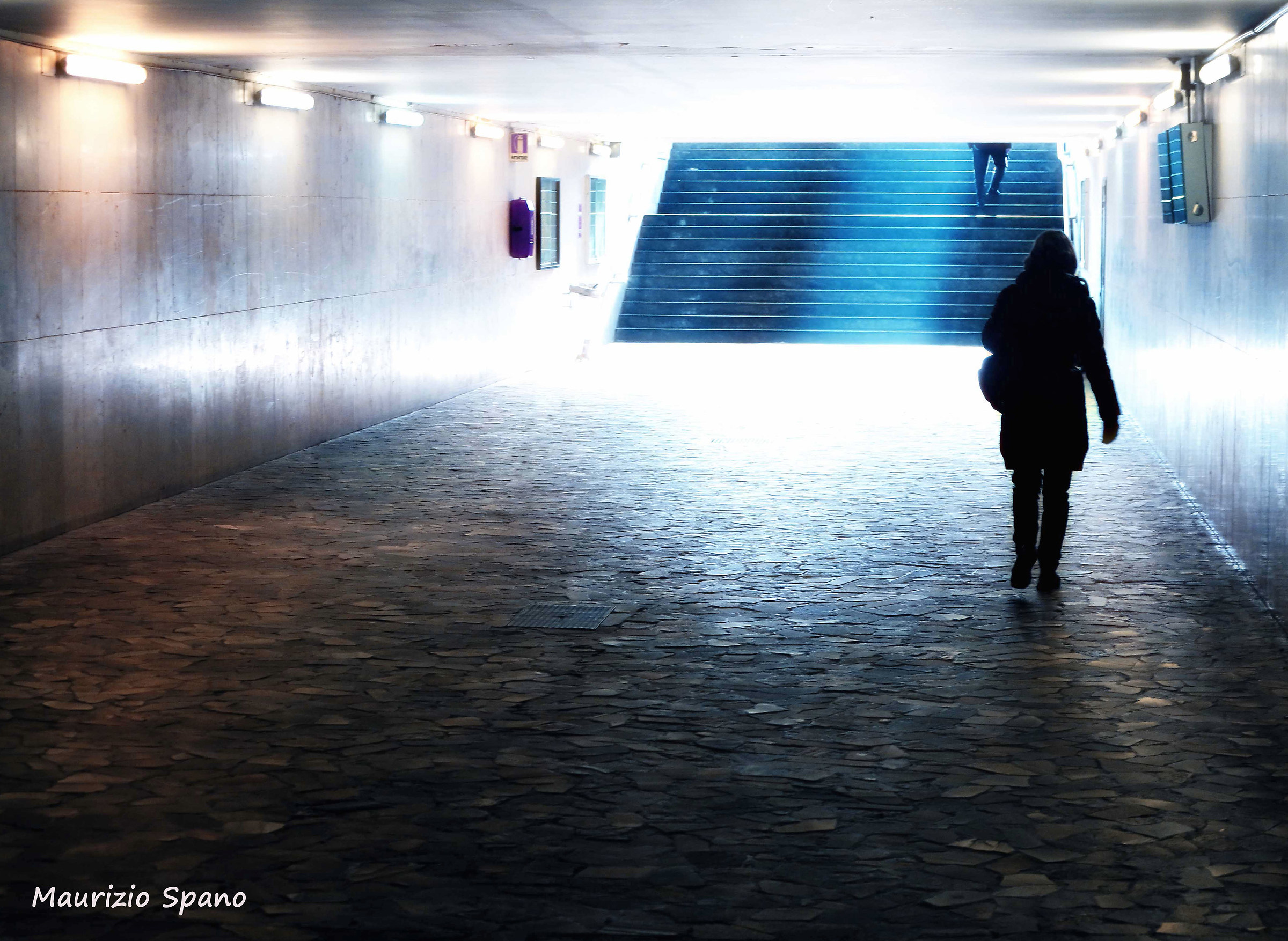 ... Underpass or tunnel into the light.