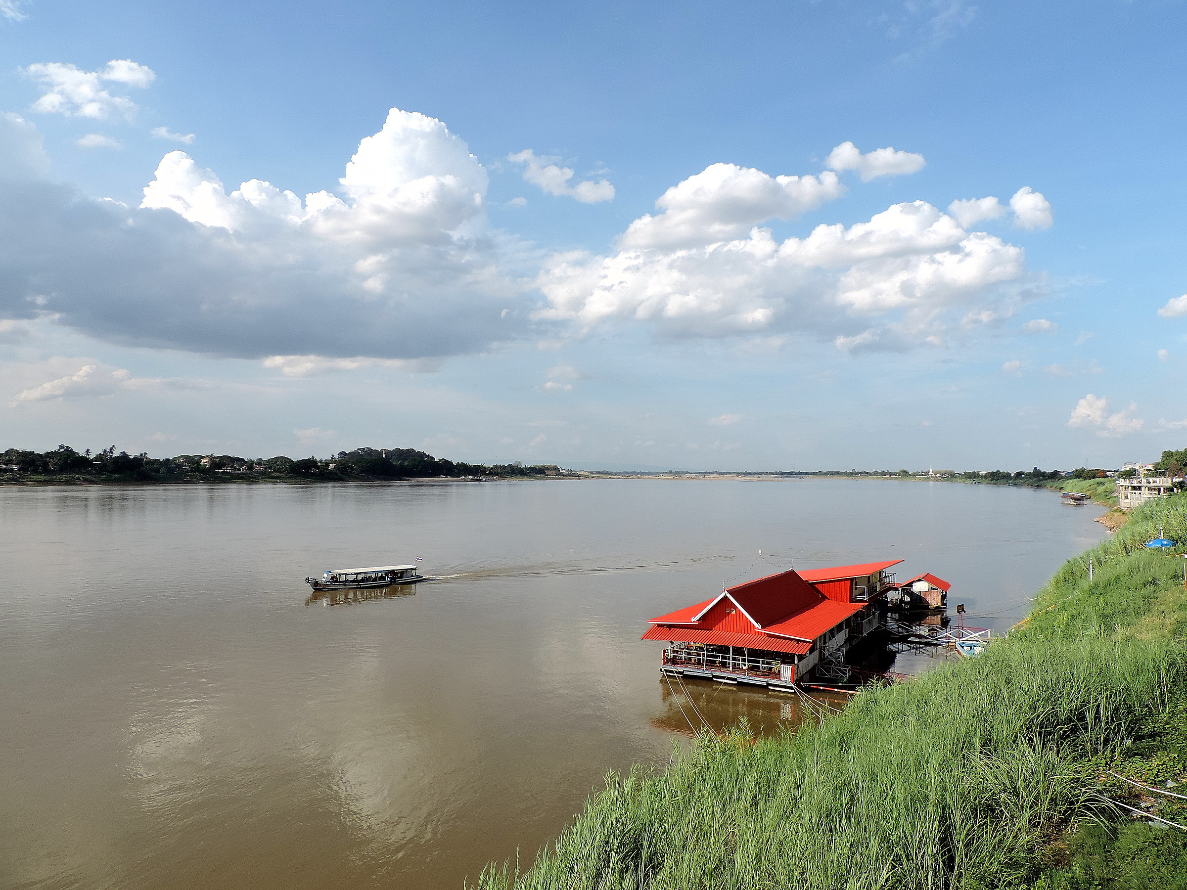 Il fiume Mekong a Nong Khai, Thailandia